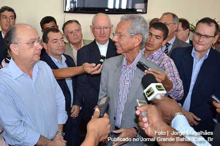 José Ronaldo e Edson Piaggio. Empresário anuncia construção do Parque Shopping Feira.