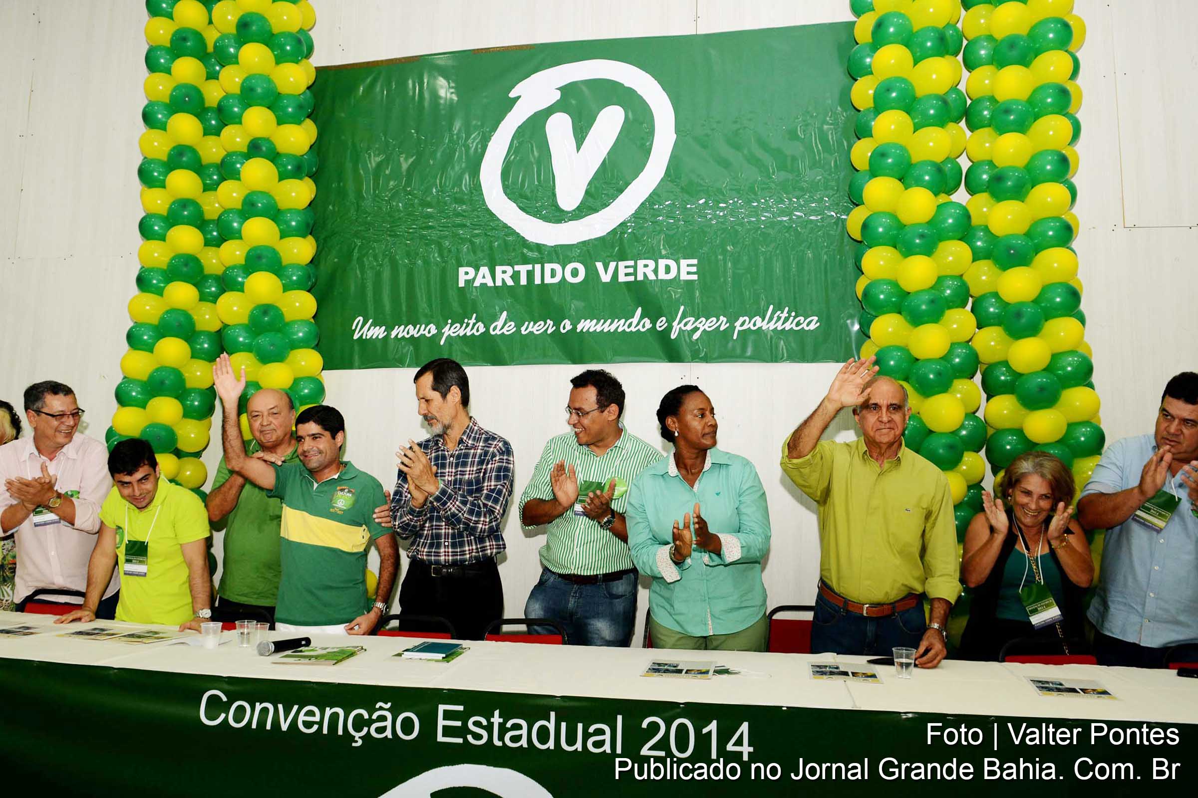 Paulo Souto durante convenção estadual do Partido Verde.