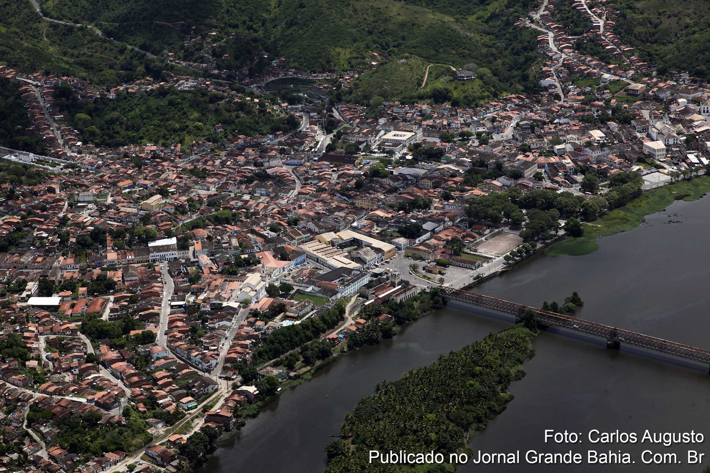 Vista aérea de Cachoeira. (Foto: Carlos Augusto | Jornal Grande Bahia)