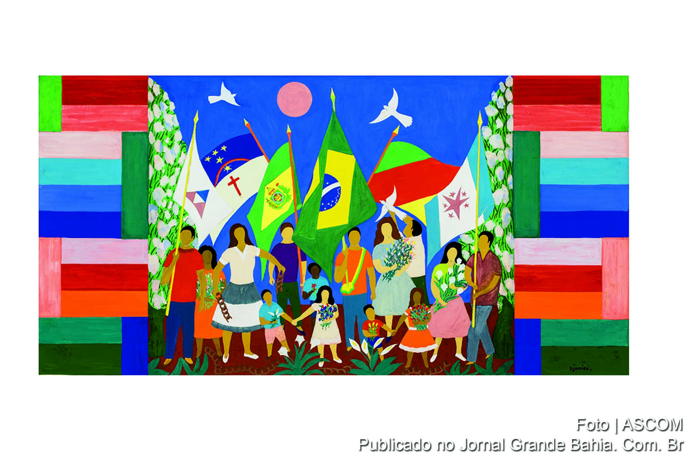 Djanira, Independência - Pintura, Guache sobre Papel, 69 x 120, 1968.