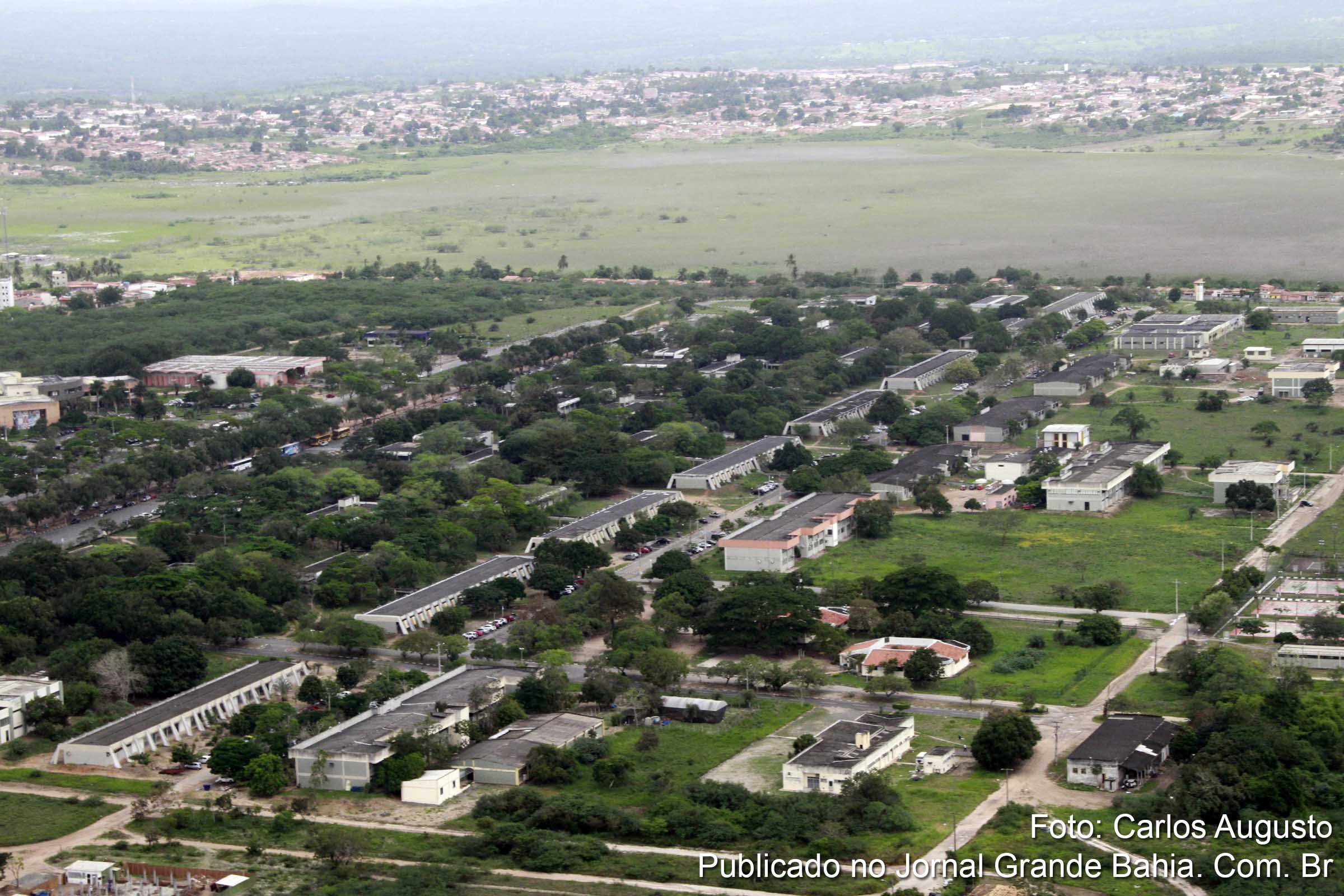 Vista aérea do campi da Universidade Estadual de Feira de Santana. (Foto: Carlos Augusto | Jornal Grande Bahia)
