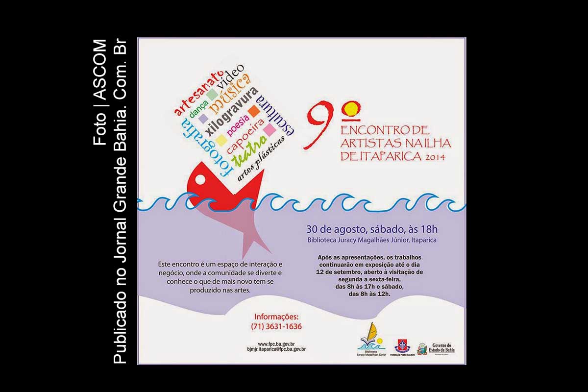 Cartaz do 9º Encontro de Artistas da Ilha de Itaparica.