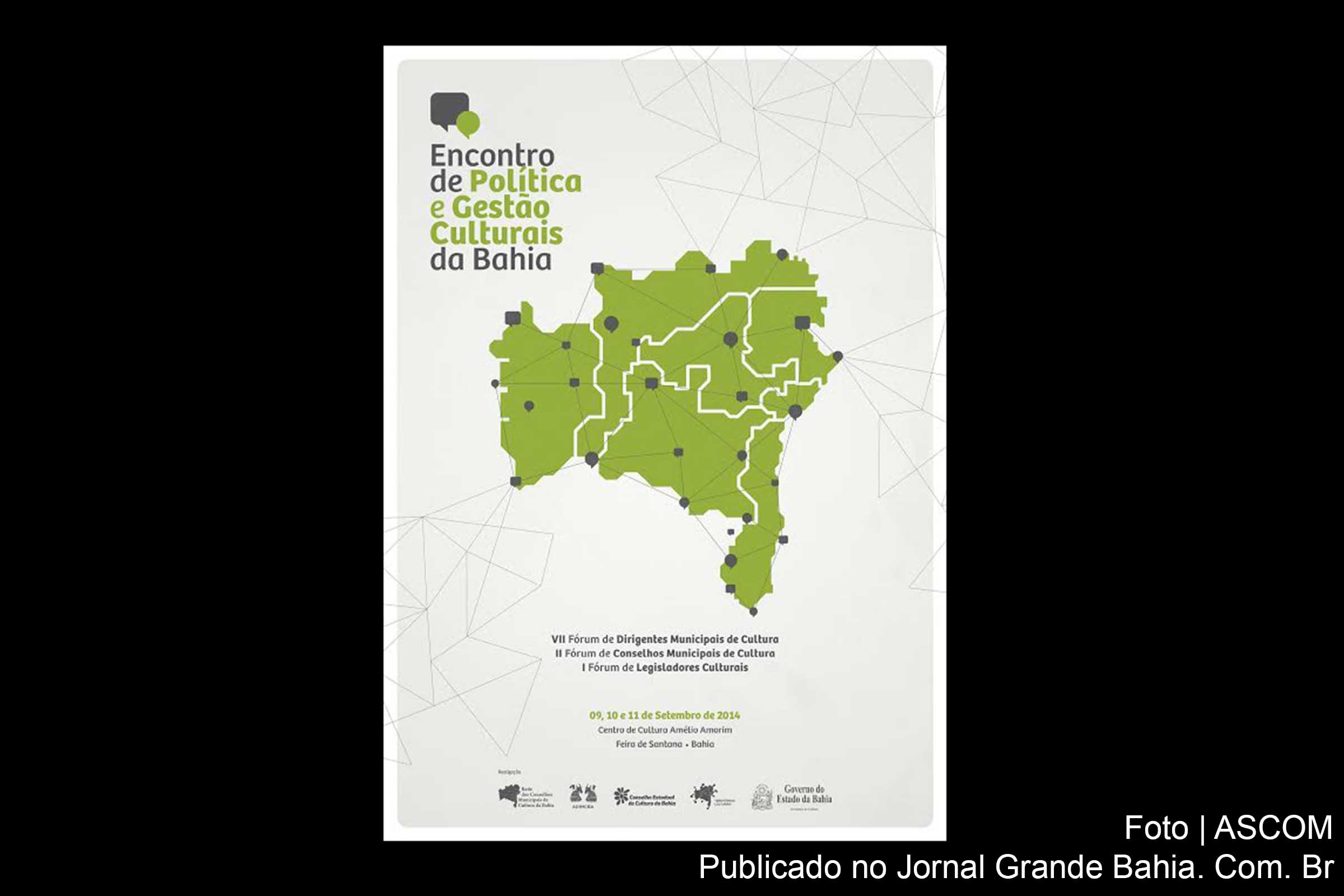 Cartaz do Encontro de Política e Gestão Culturais em Feira de Santana.