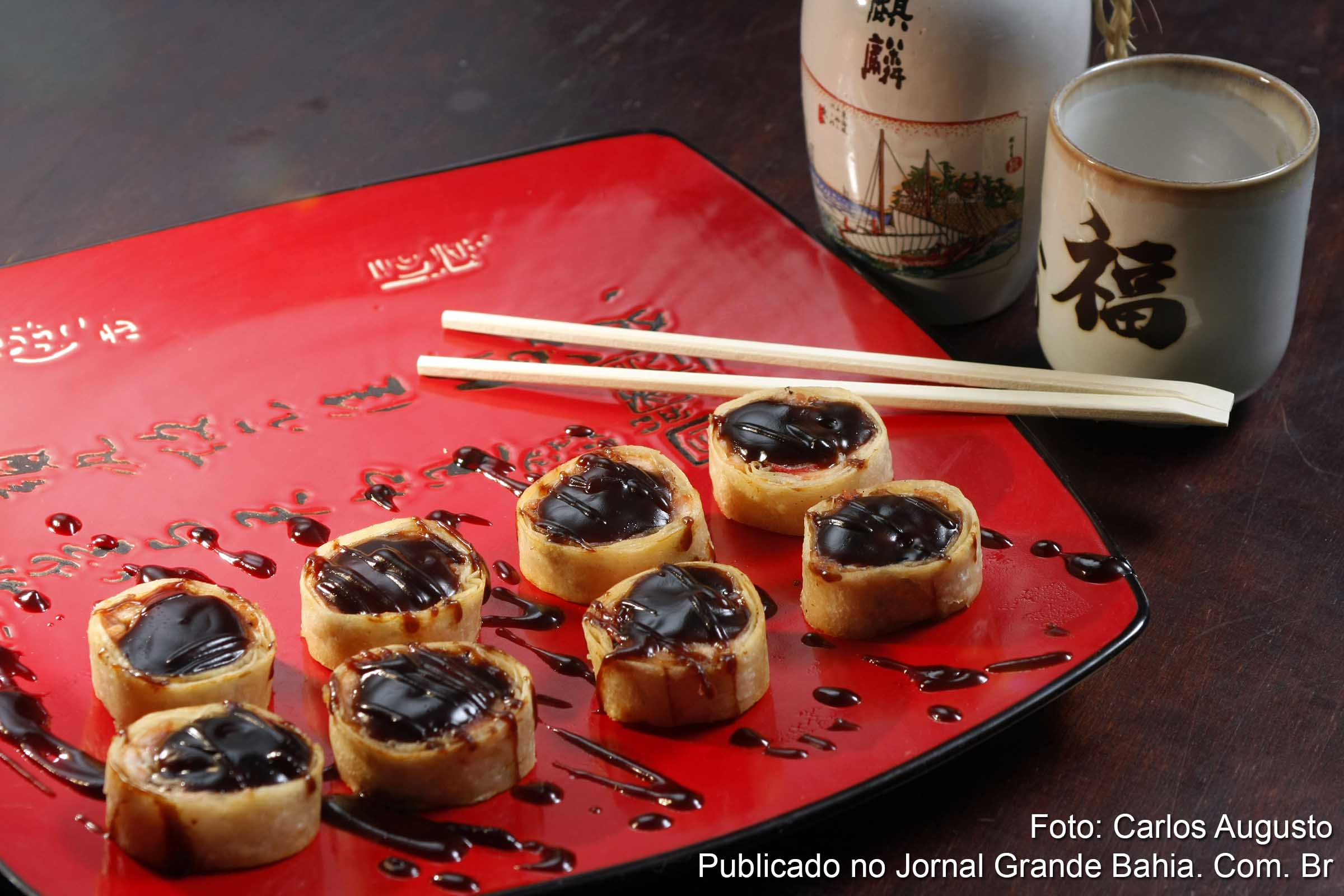 Prato japonês servido no Behrmann Bar.