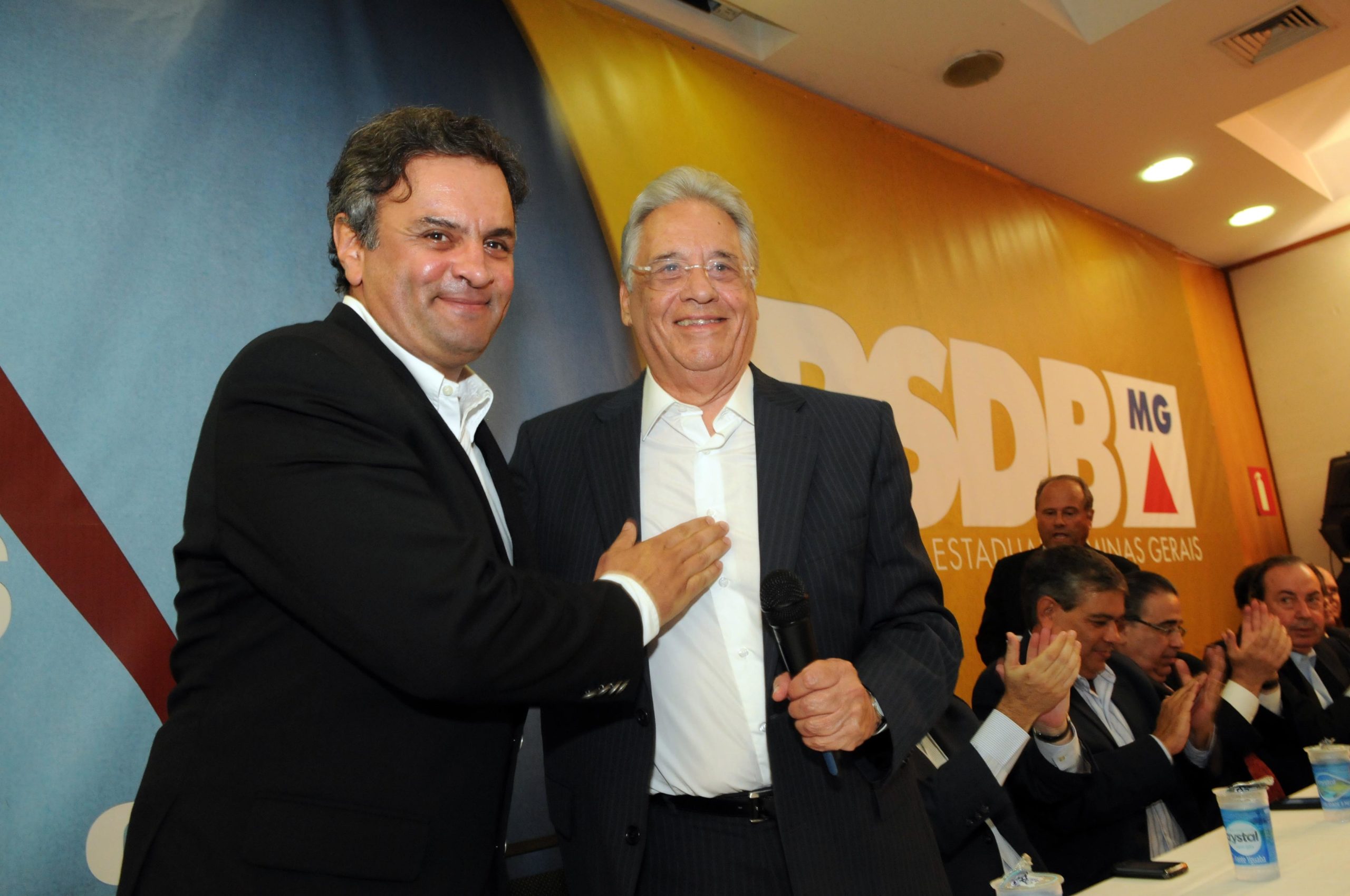 Aécio Neves e Fernando Henrique Cardoso. Aécio Neves classifica Marina Silva como candidata do improviso.