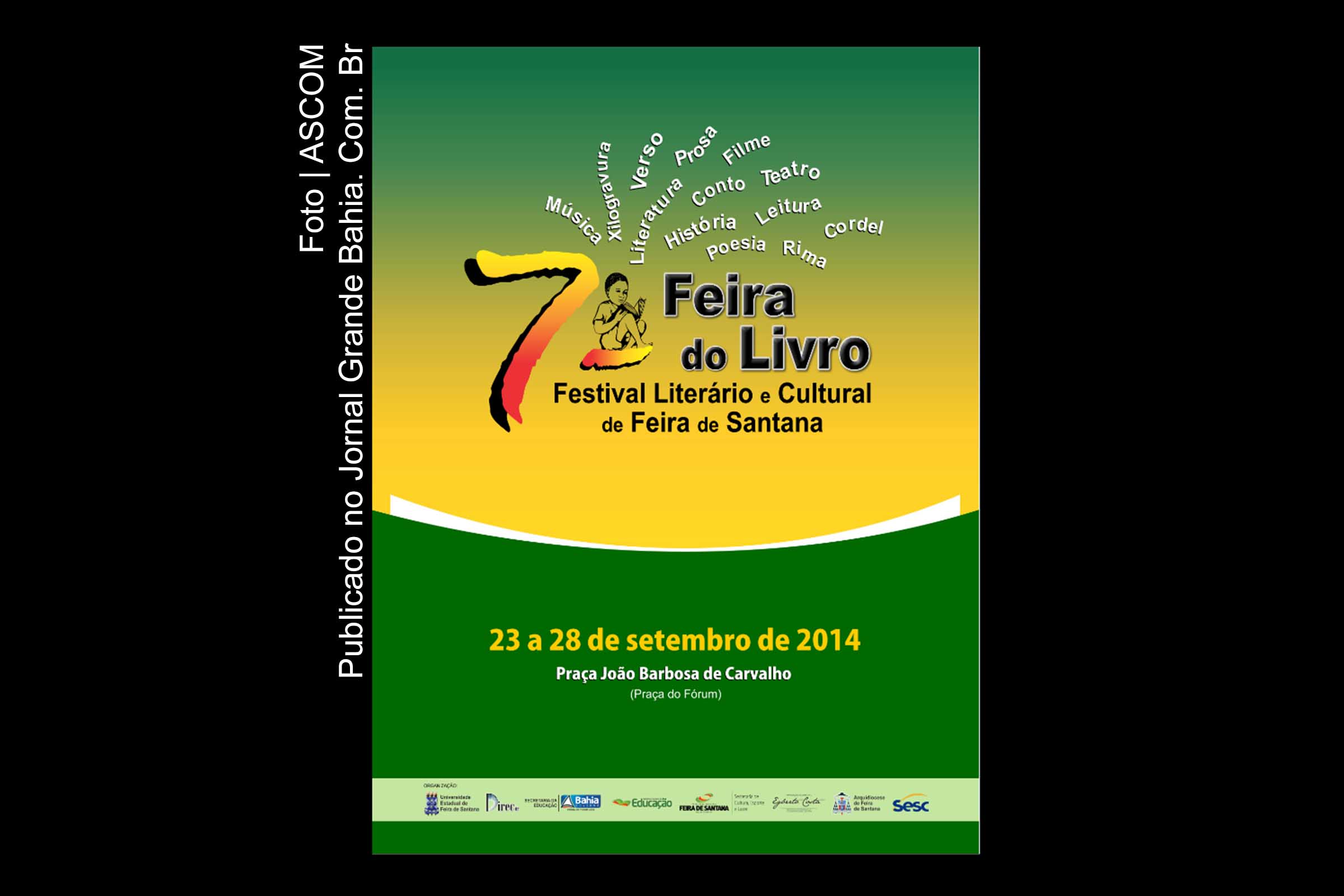 Cartaz da 7ª Feira do Livro de Feira de Santana.