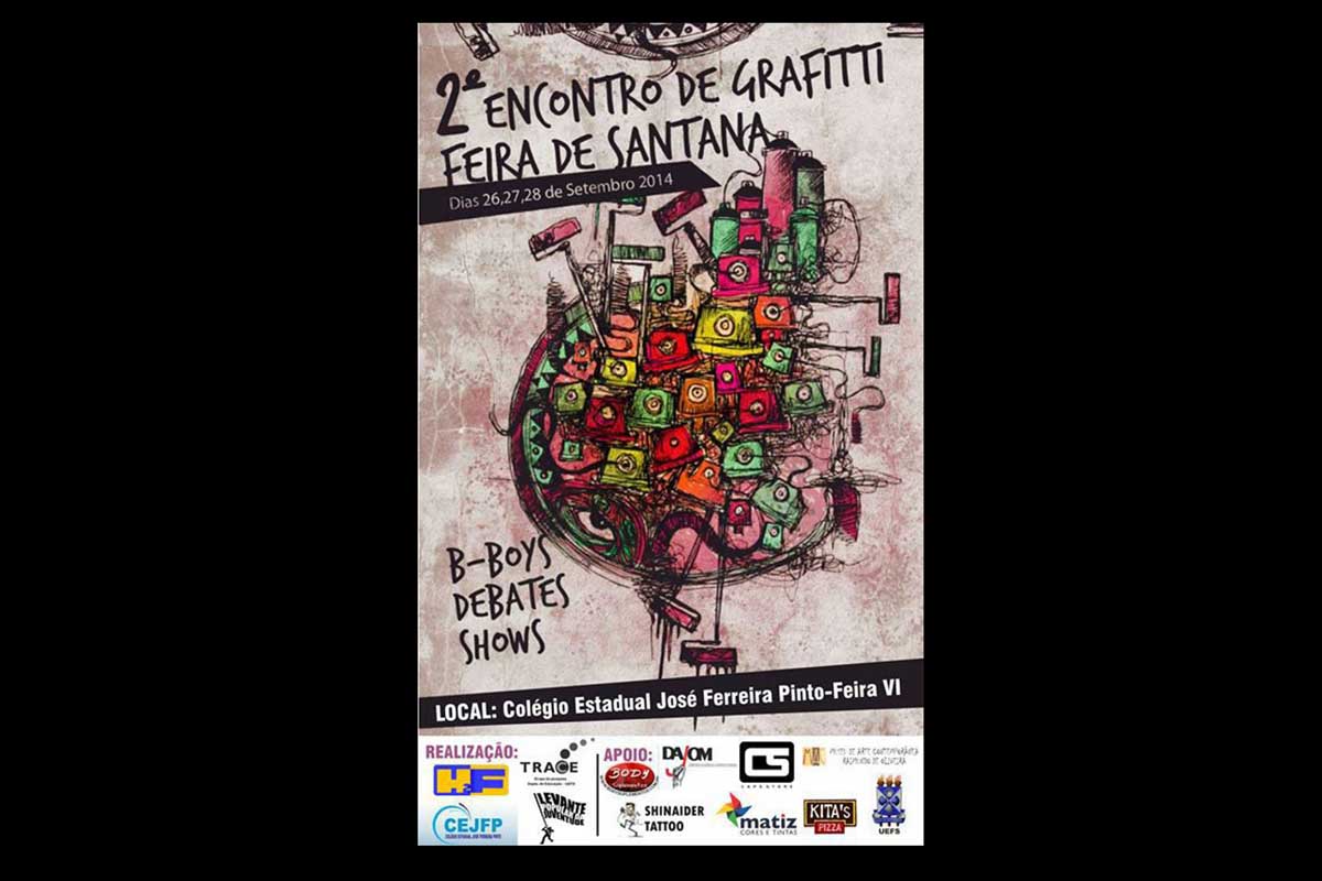 Cartaz do 2º Encontro de Graffiti em Feira De Santana.
