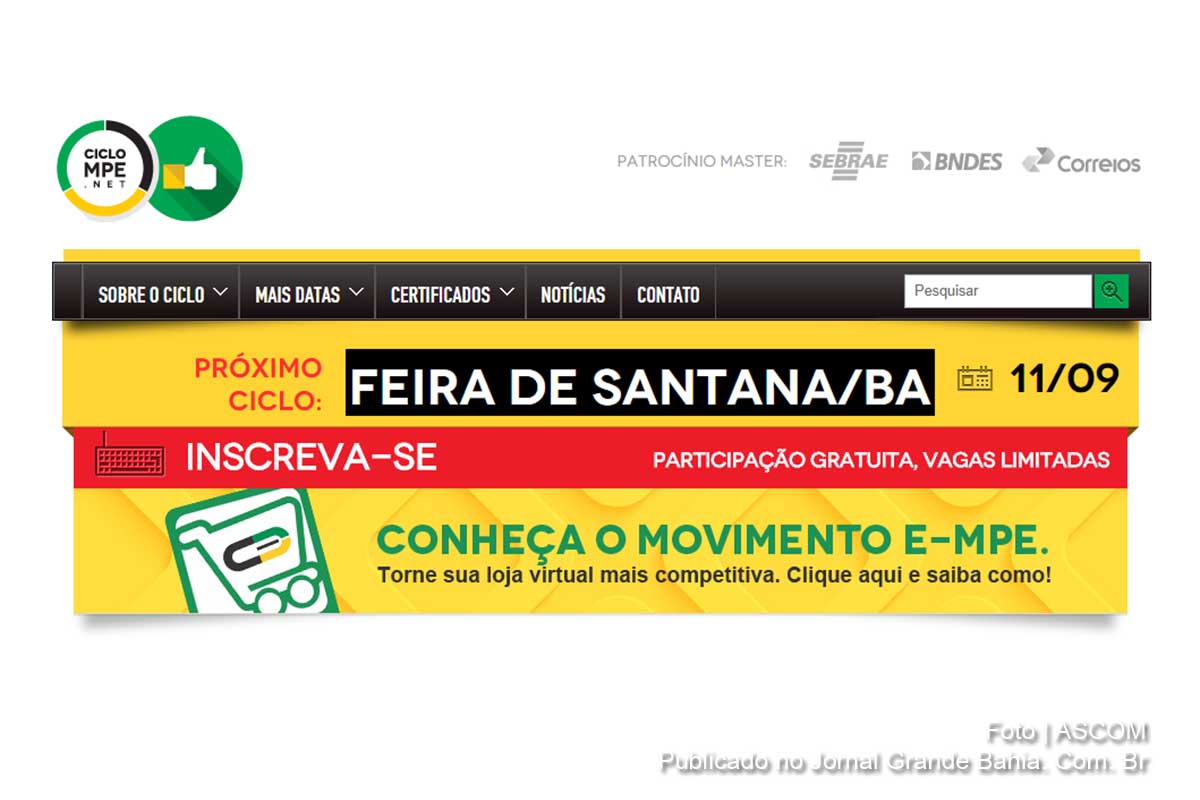 Entidade promove seminário sobre comércio eletrônico para Micro e Pequena Empresa, em Feira de Santana.
