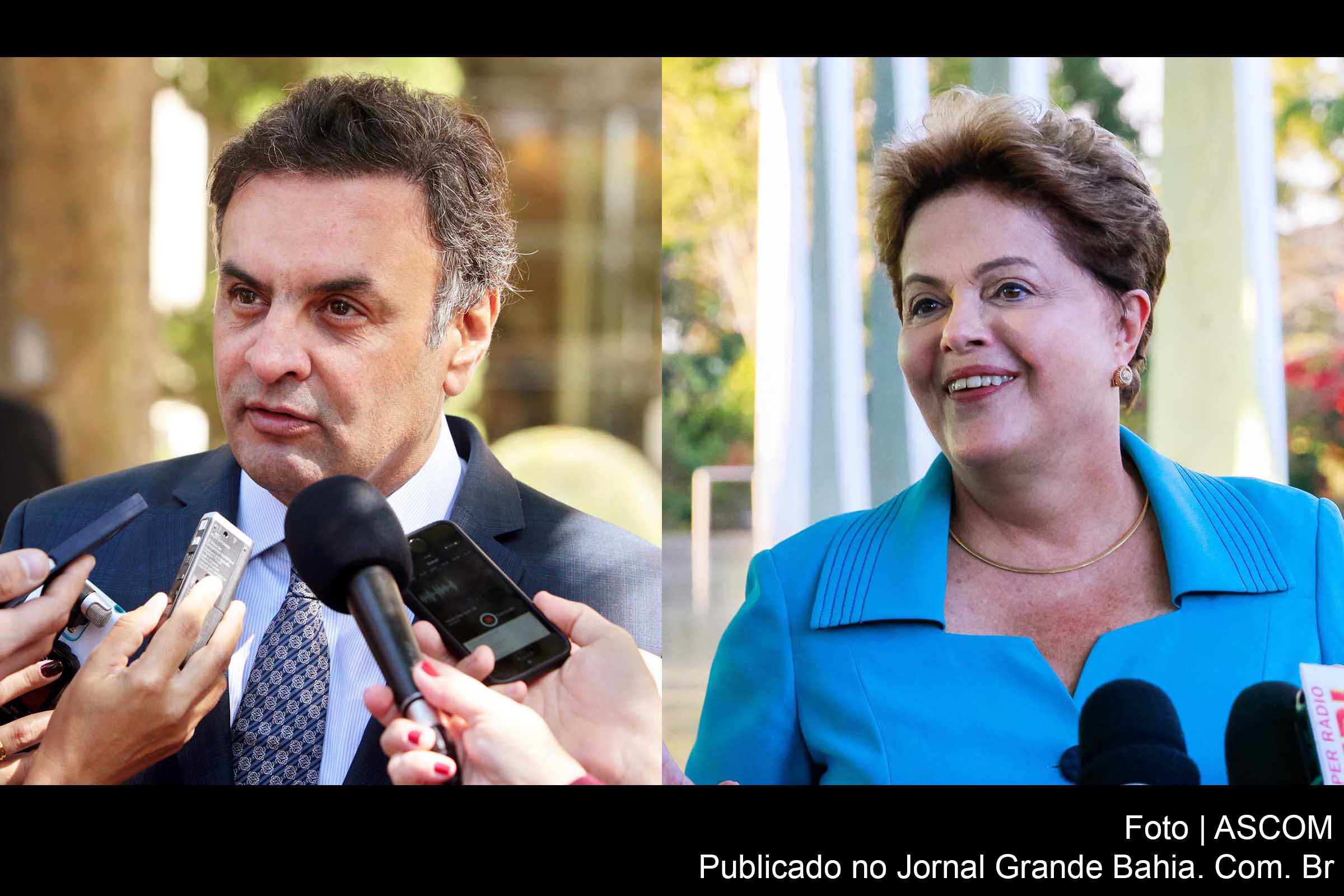 Aécio Neves e Dilma Rousseff estão tecnicamente empatados, segundo pesquisa.