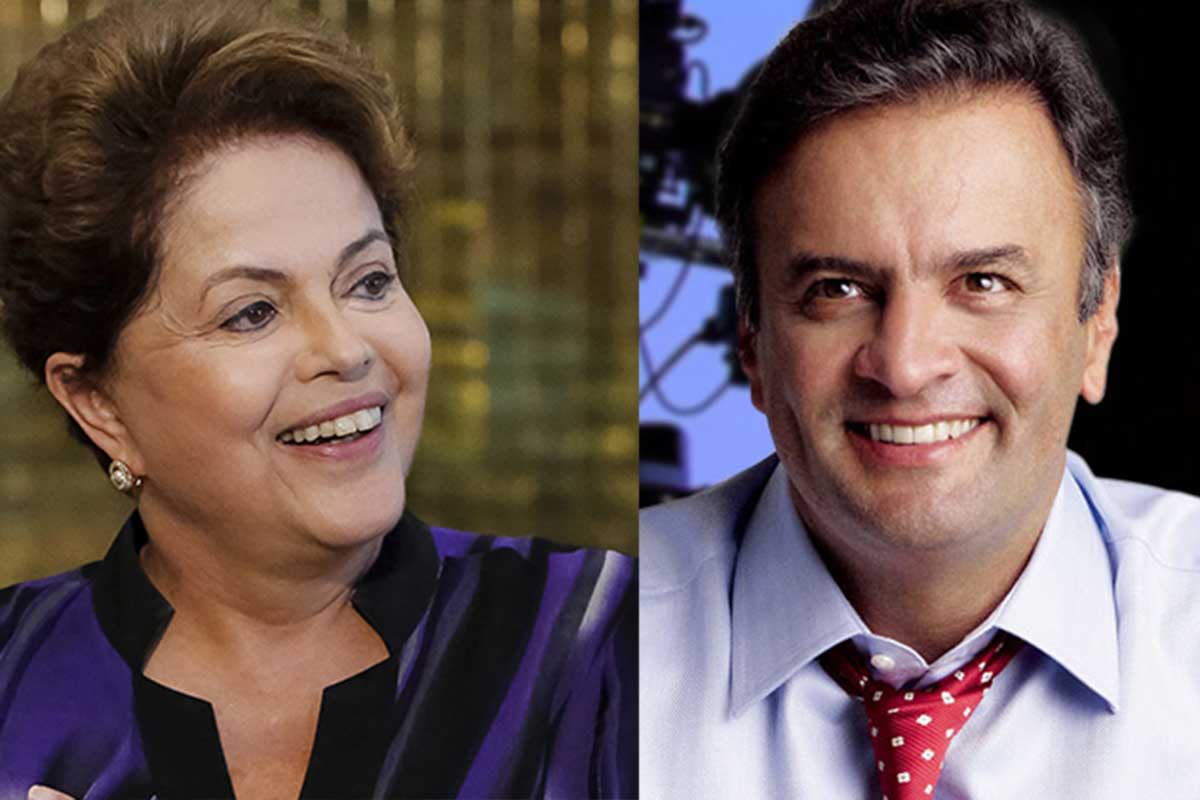 Dilma Rousseff e Aécio Neves disputam segundo turno.