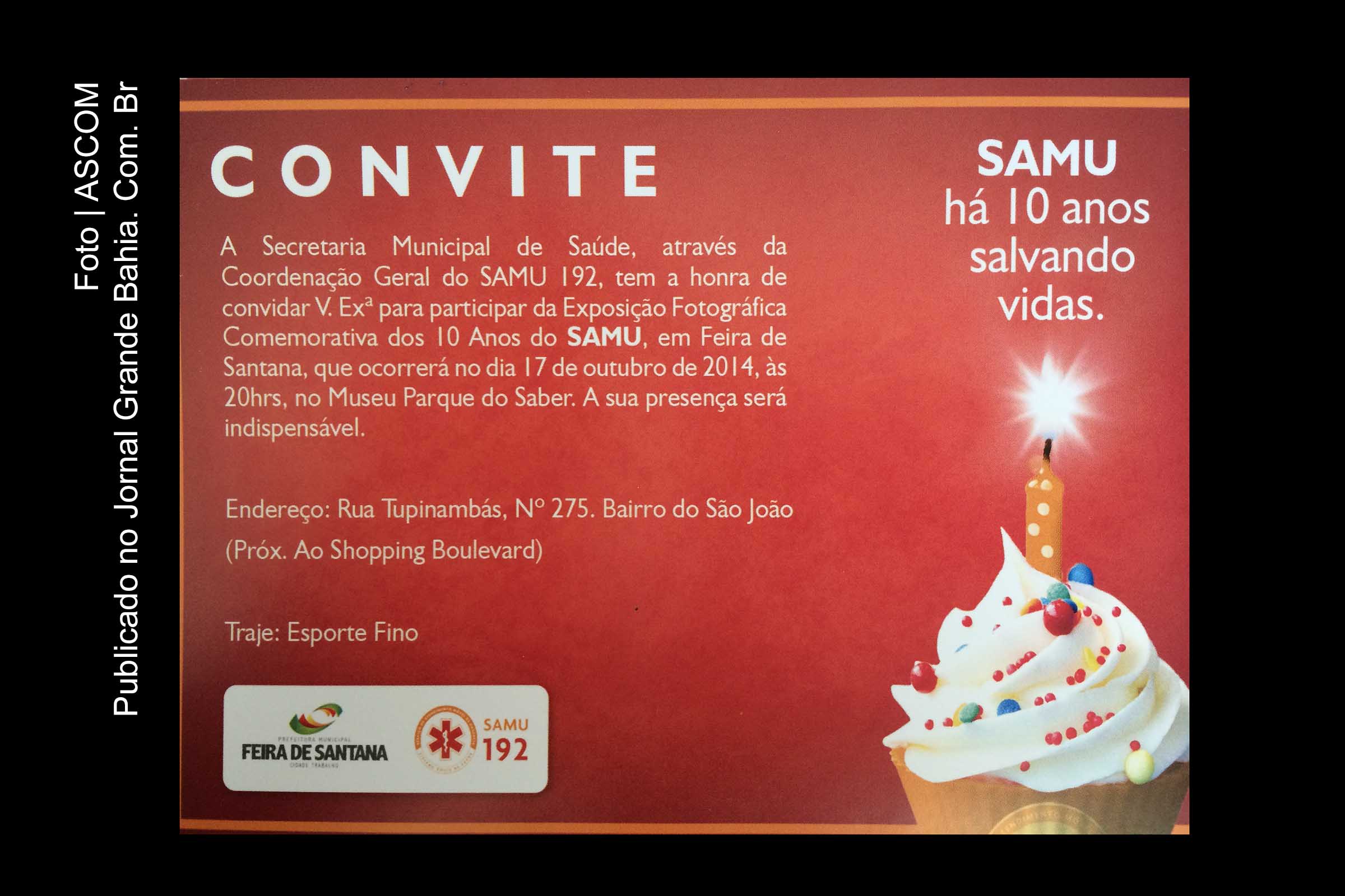 Exposição fotográfica marca os 10 anos do Samu em Feira de Santana.