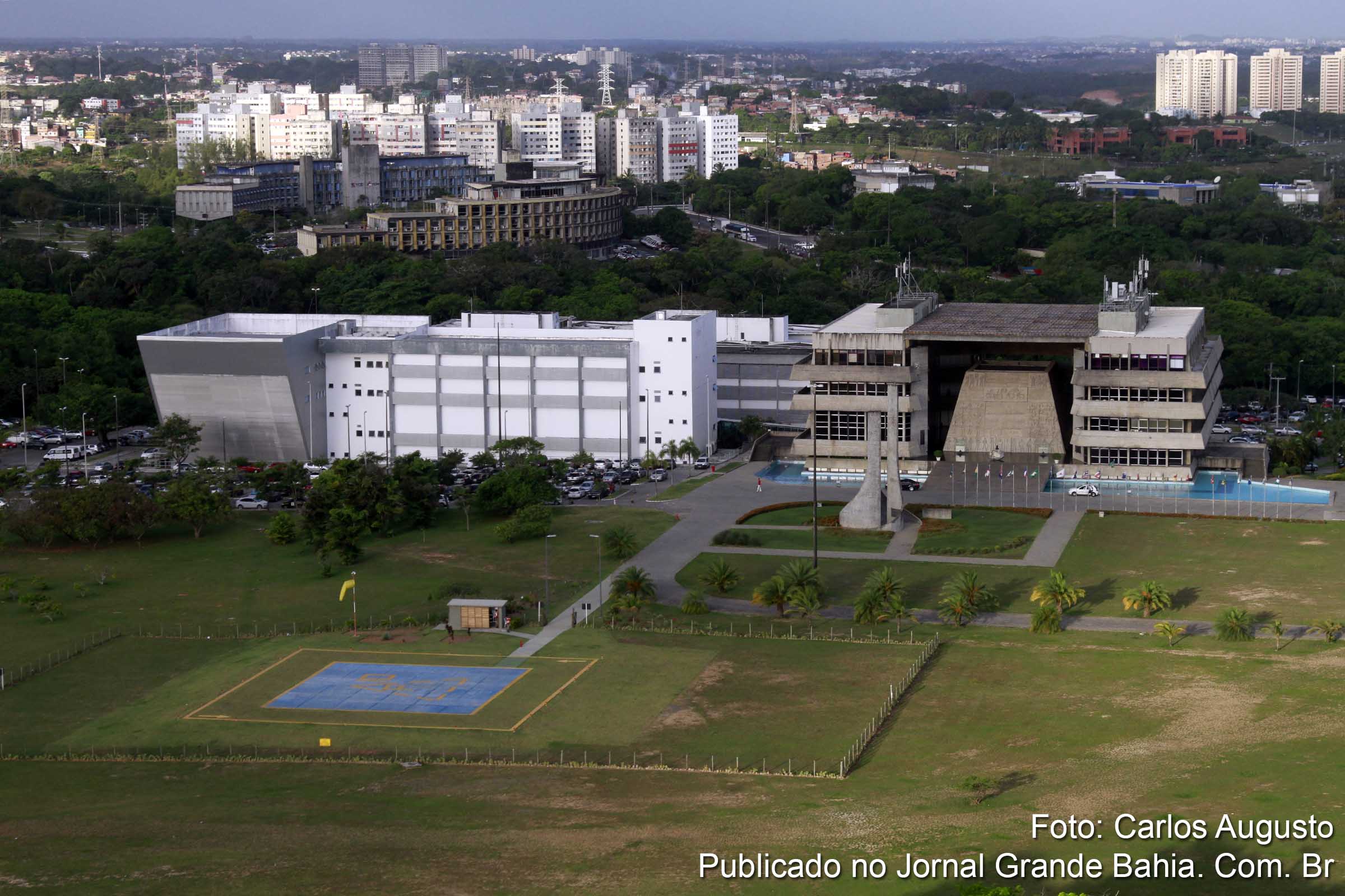 Vista aérea da Assembleia Legislativa da Bahia. (Foto: Carlos Augusto | Jornal Grande Bahia)