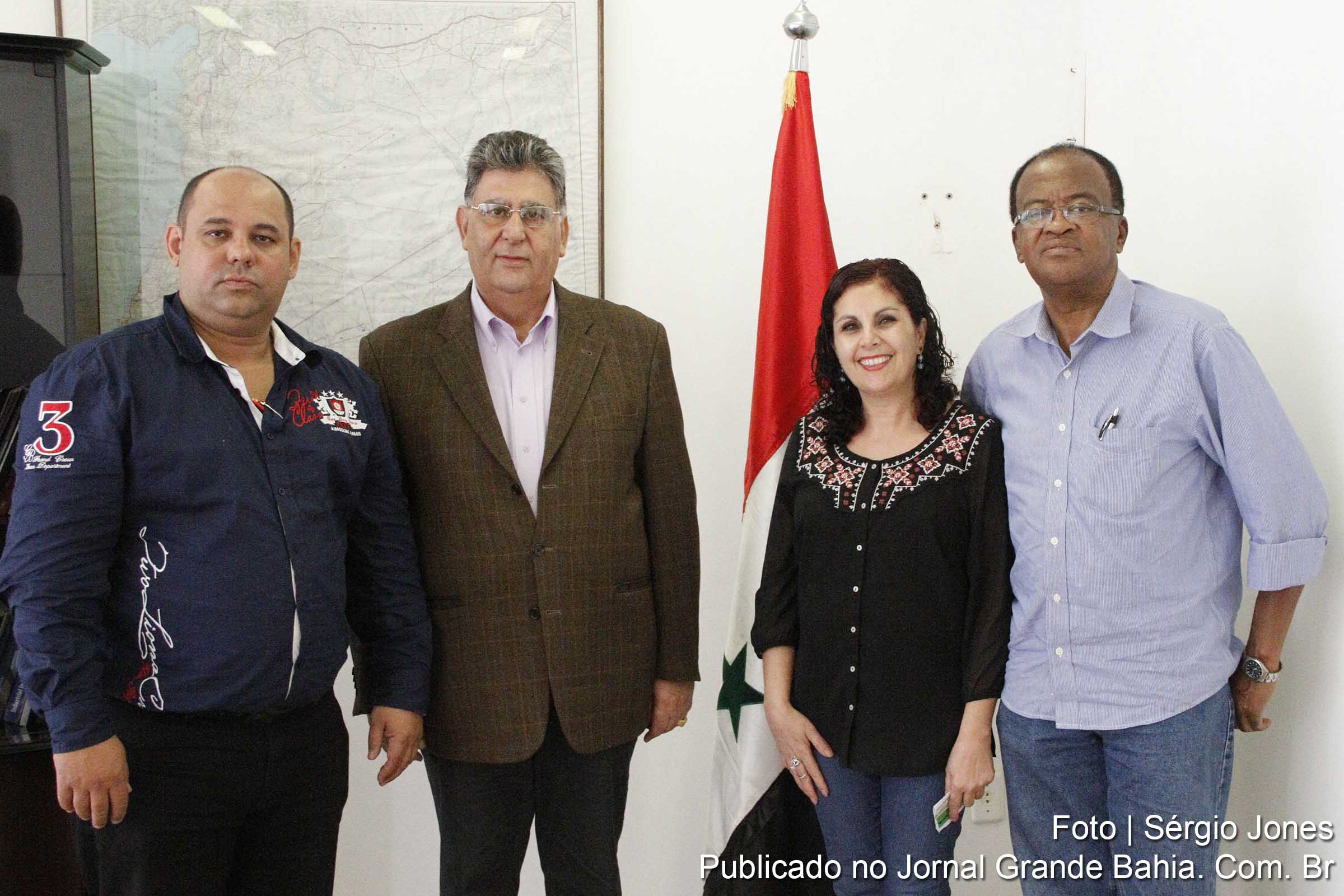 Carlos Augusto, Ghassan Nseir (Embaixador da Síria), Jihan Arar e Valter Xéu.