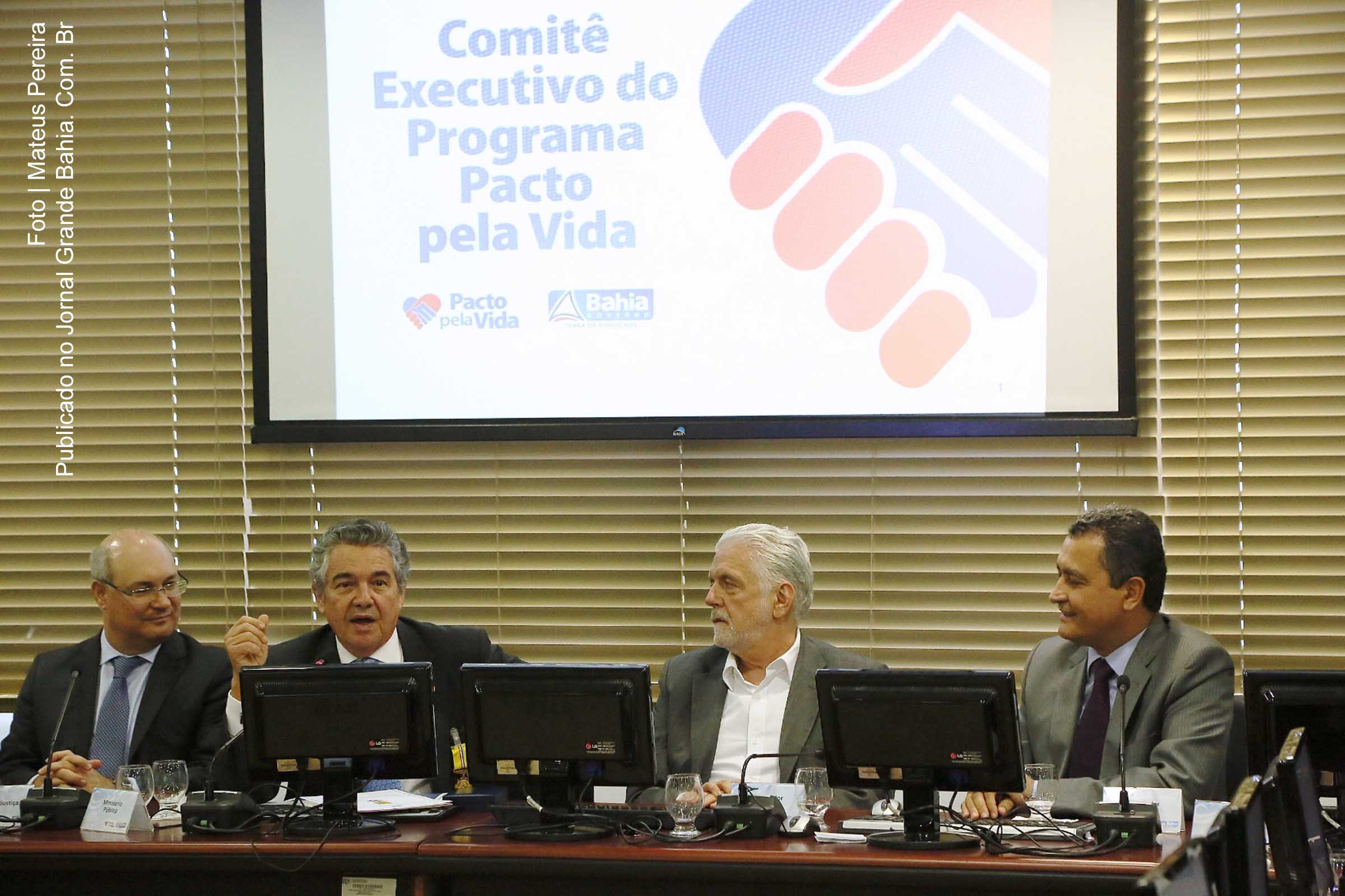 Rui Costa, governador eleito, participa da reunião do Pacto Pela Vida.