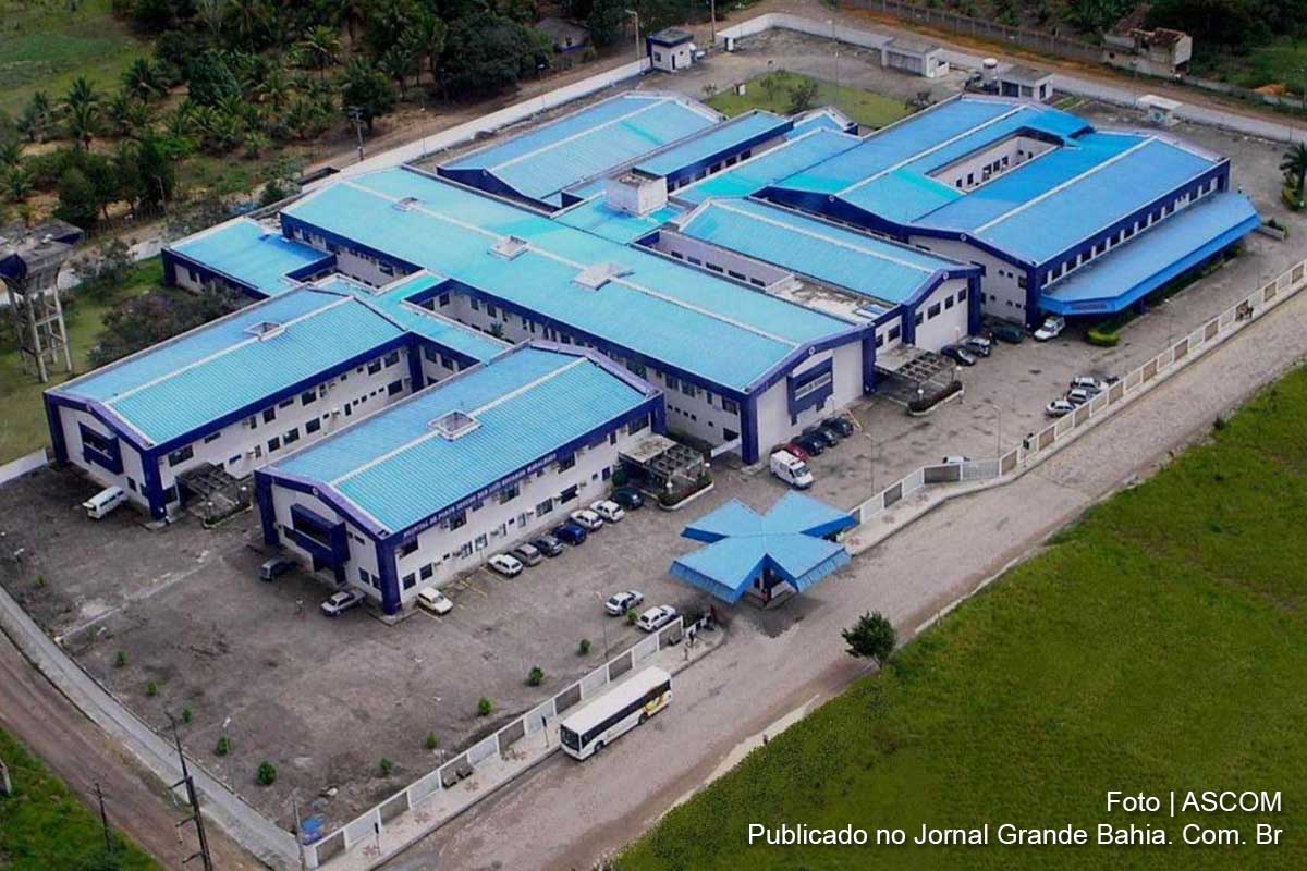 Vista aérea de Hospital Deputado Luís Eduardo Magalhães, em Porto Seguro.