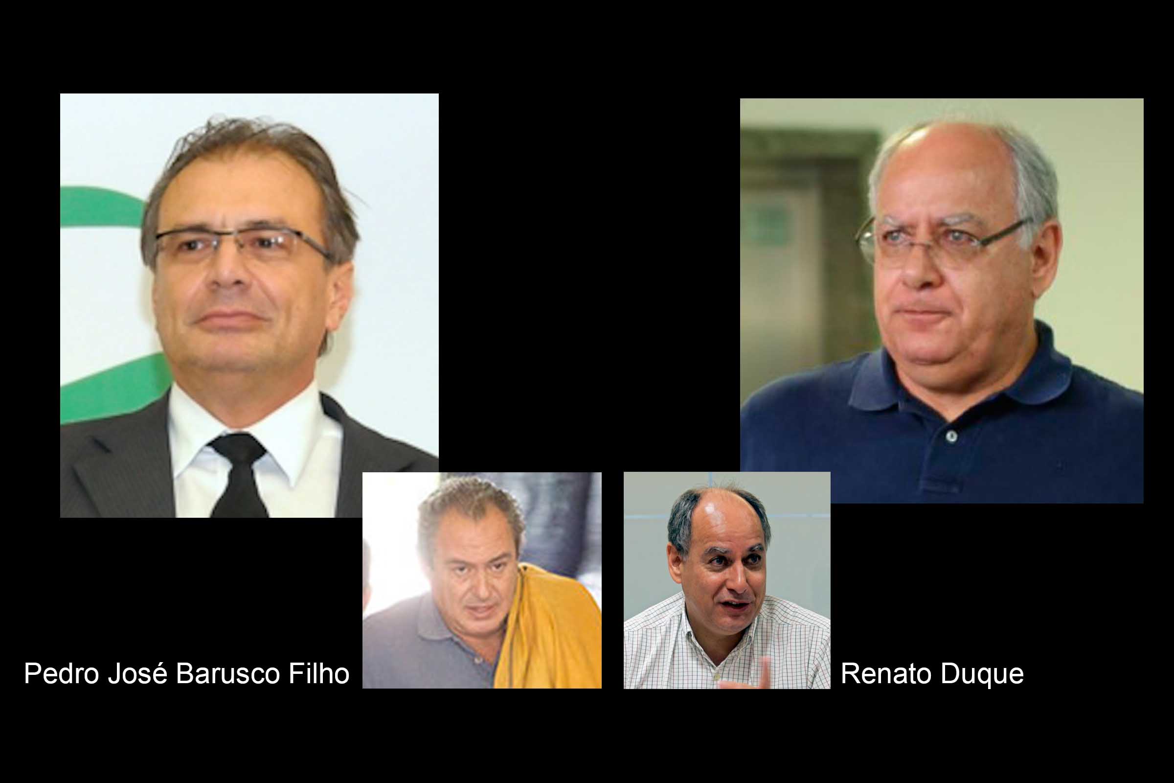 Pedro José Barusco Filho e Renato Duque. O ex-gerente de Engenharia da Petrobras Pedro Barusco afirmou em sua delação premiada que o ex-diretor de Serviço Renato Duque - acusado de arrecadar propina para o PT no esquema de corrupção na estatal petrolífera desbaratado pela Operação Lava Jato - pediu ao representante da multinacional SBM Julio Faerman a quantia de US$ 300 mil a título de "reforço de campanha durante as eleições de 2010".
