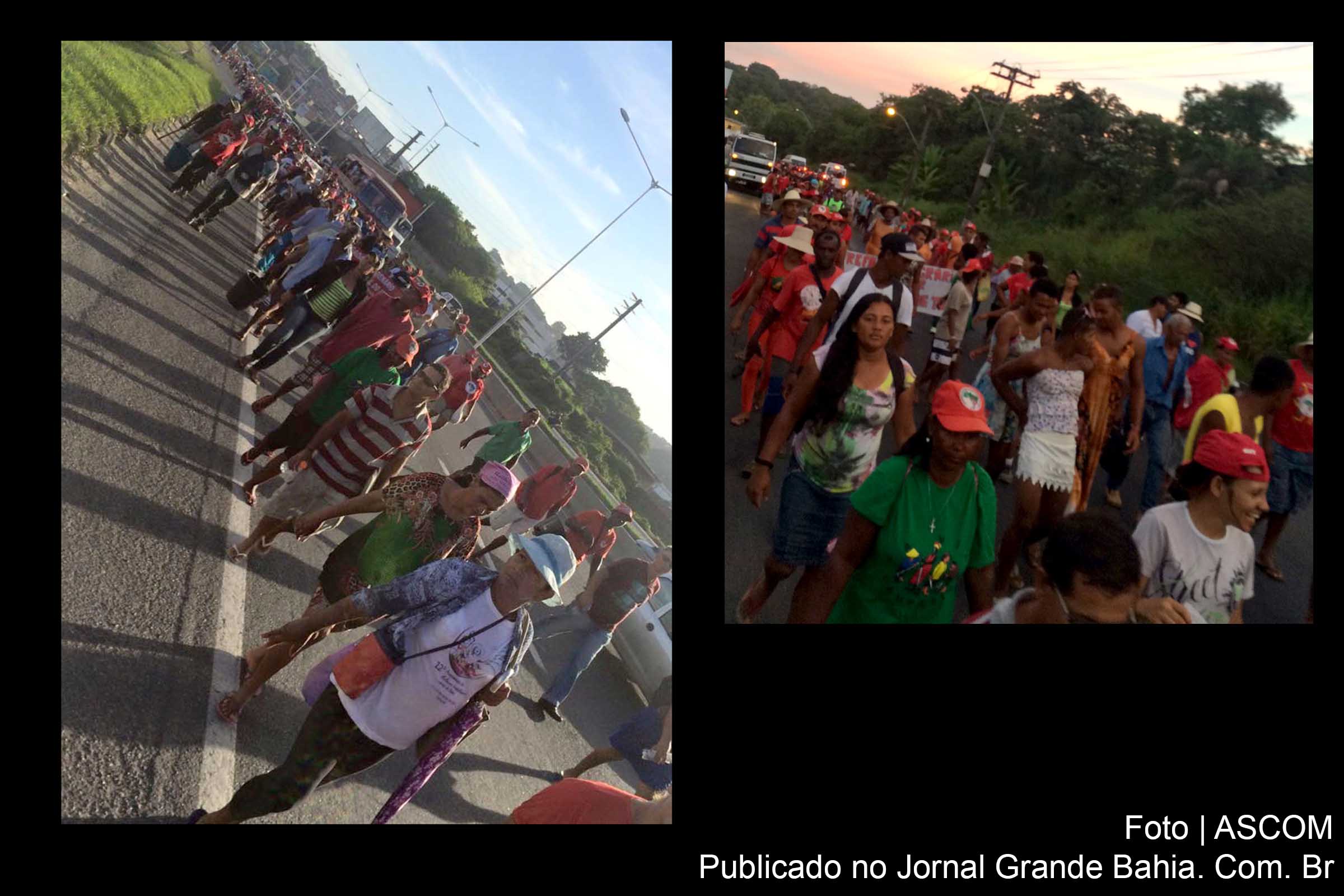 Militantes do MST realizam marcha de Feira de Santana a Salvador.