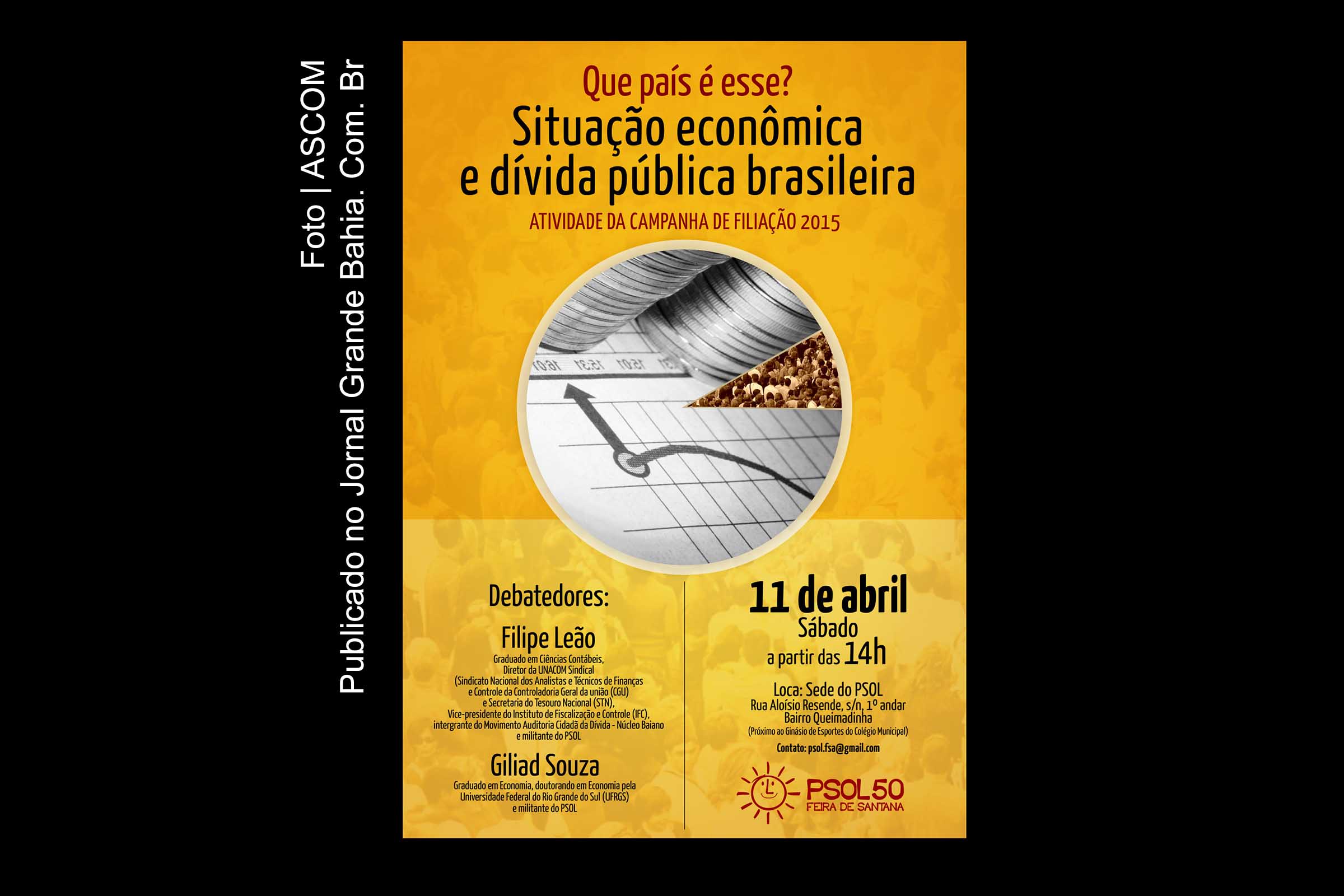 Cartaz do evento ‘Que País é esse? – Situação econômica e dívida pública brasileira’.