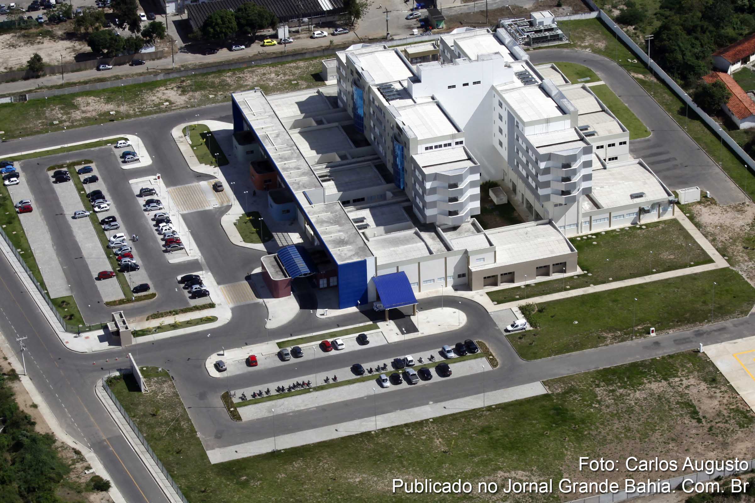 Vista aérea do Hospital Estadual da Criança em Feira de Santana.