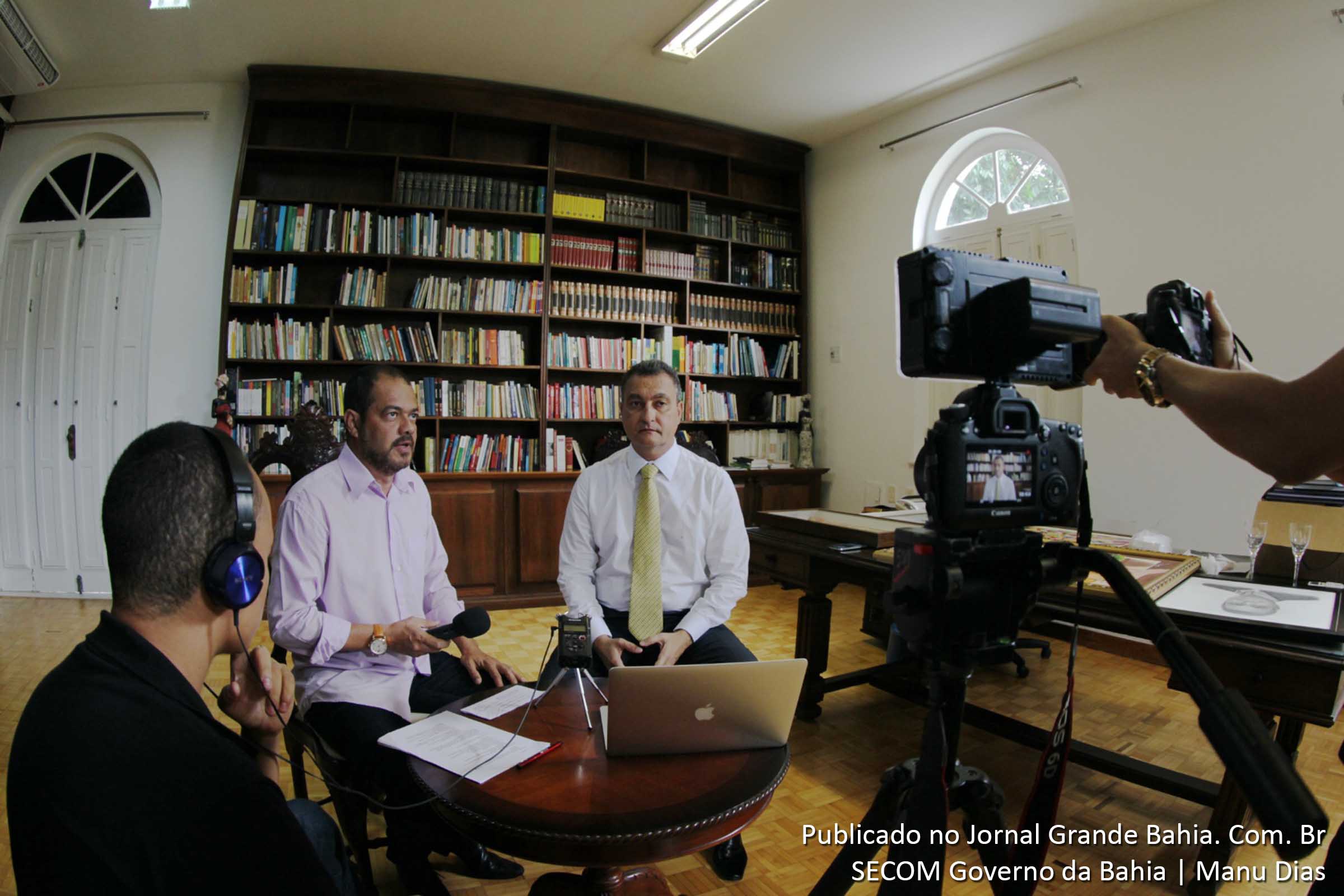 Edmundo Filho entrevista governador Rui Costa.