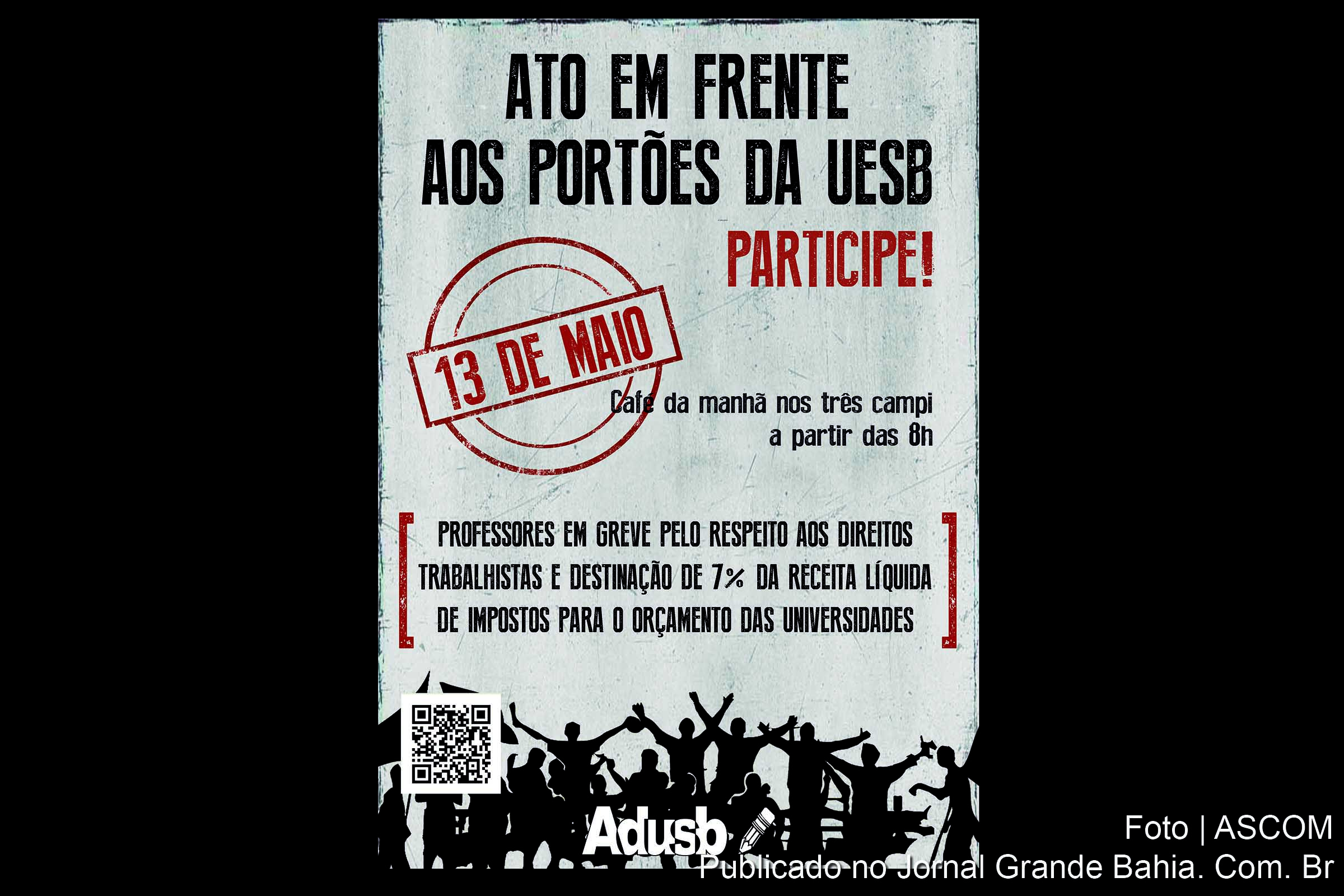 Greve ato para trancamento dosportões da UESB.
