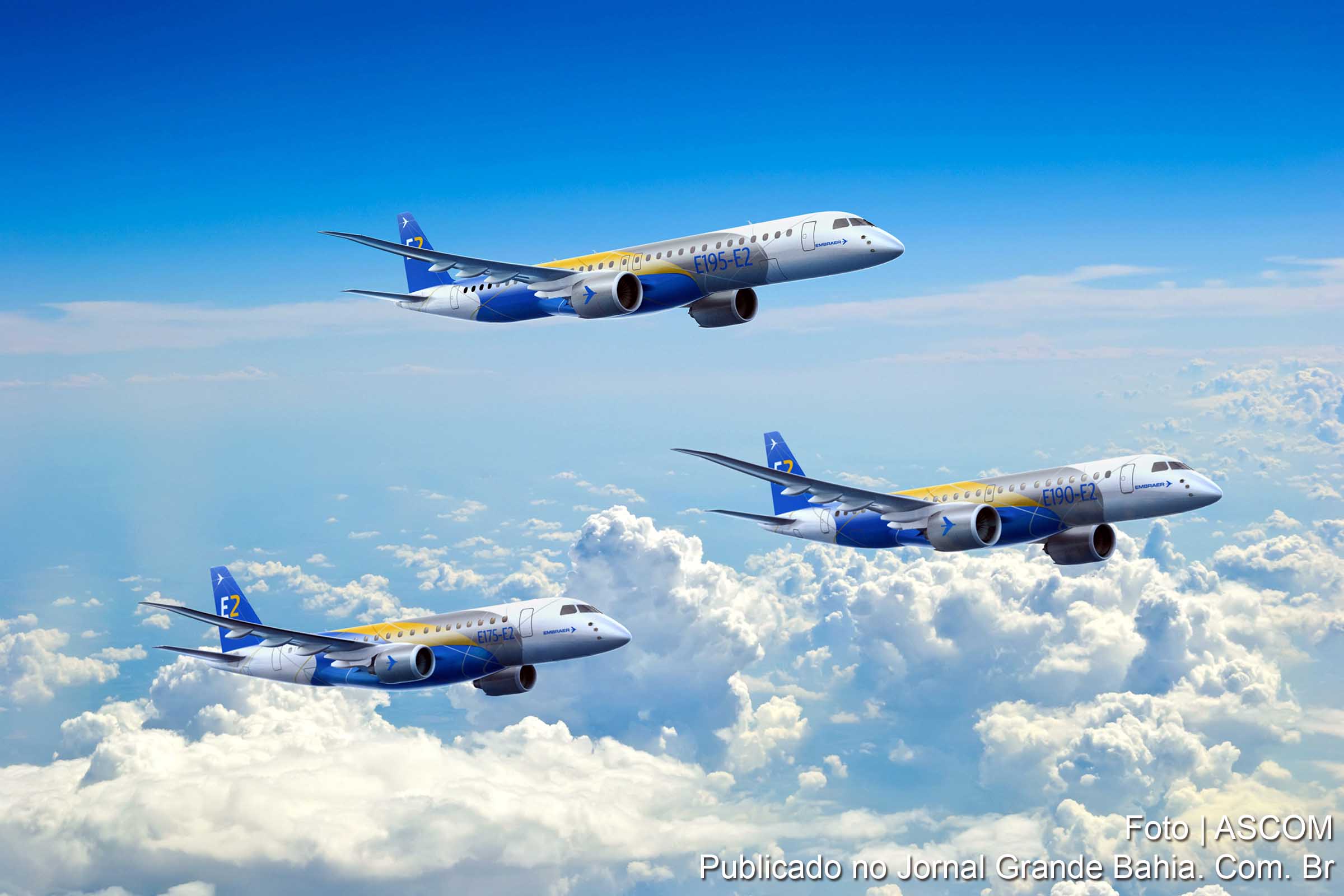Três modelos de jatos E2 fabricados pela Embraer: E175-E2, E190-E2 e E195-E2. Serão 40 aviões E-195 da Embraer para o grupo chinês Hainan. Acordo faz parte de série de atos assinados em visita do primeiro-ministro Li Keqiang.