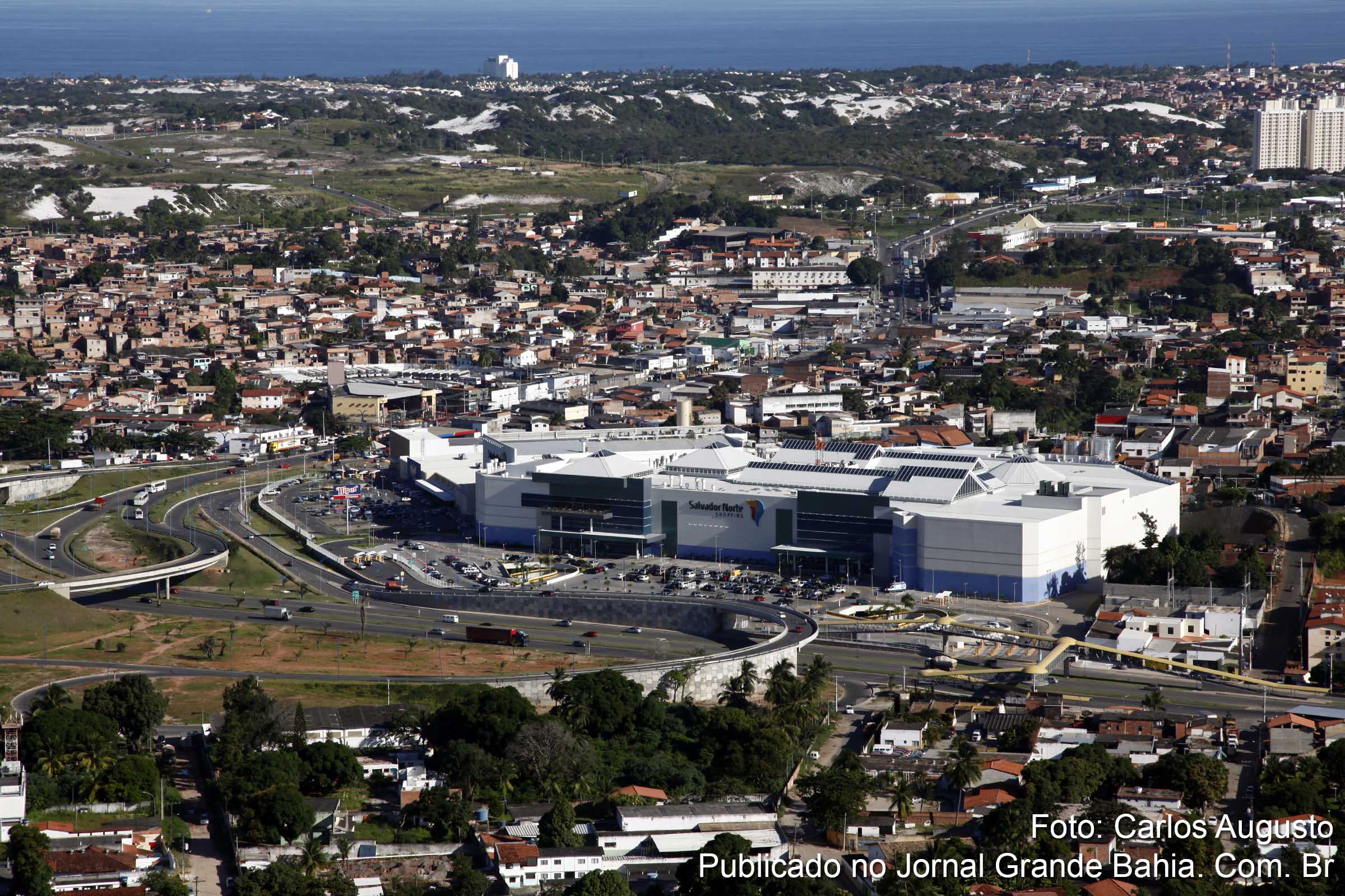Vista aérea do Shopping Salvador Norte.