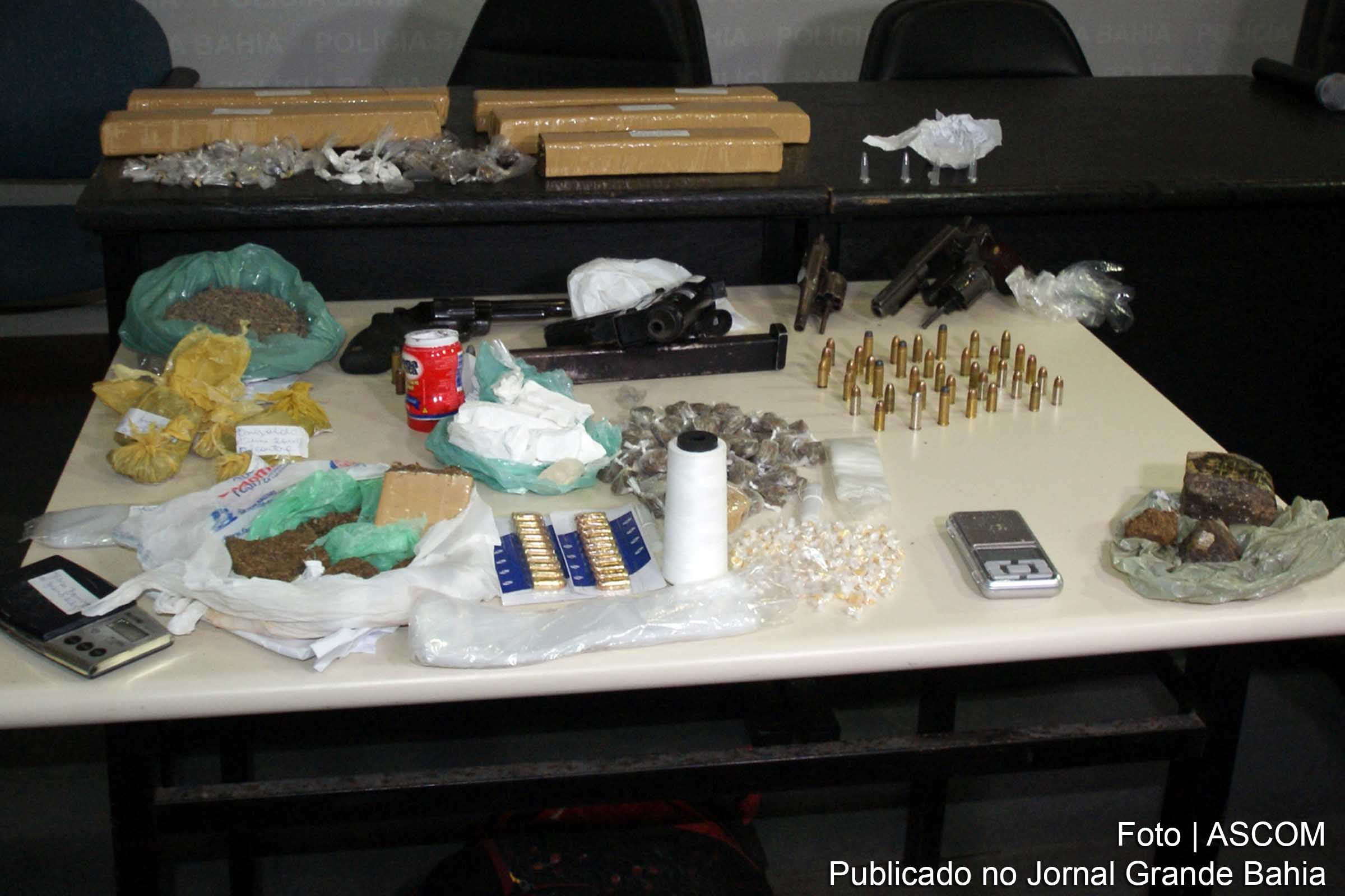 Produtos apreendidos durante ‘Operação Camaçari em Paz’.