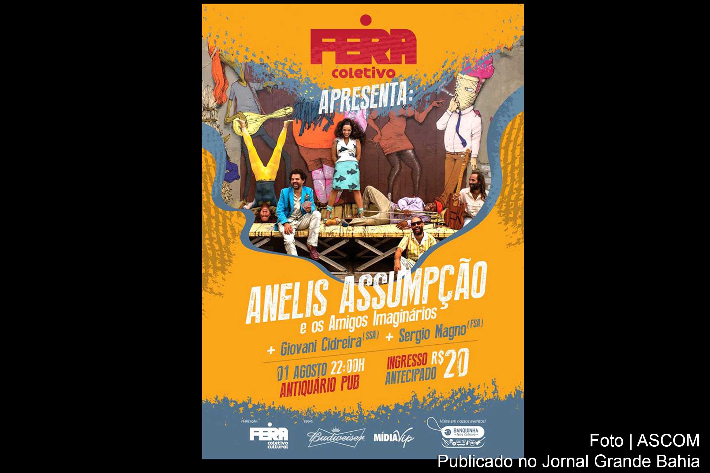 Cartaz do show de 'Anelis Assumpção'.