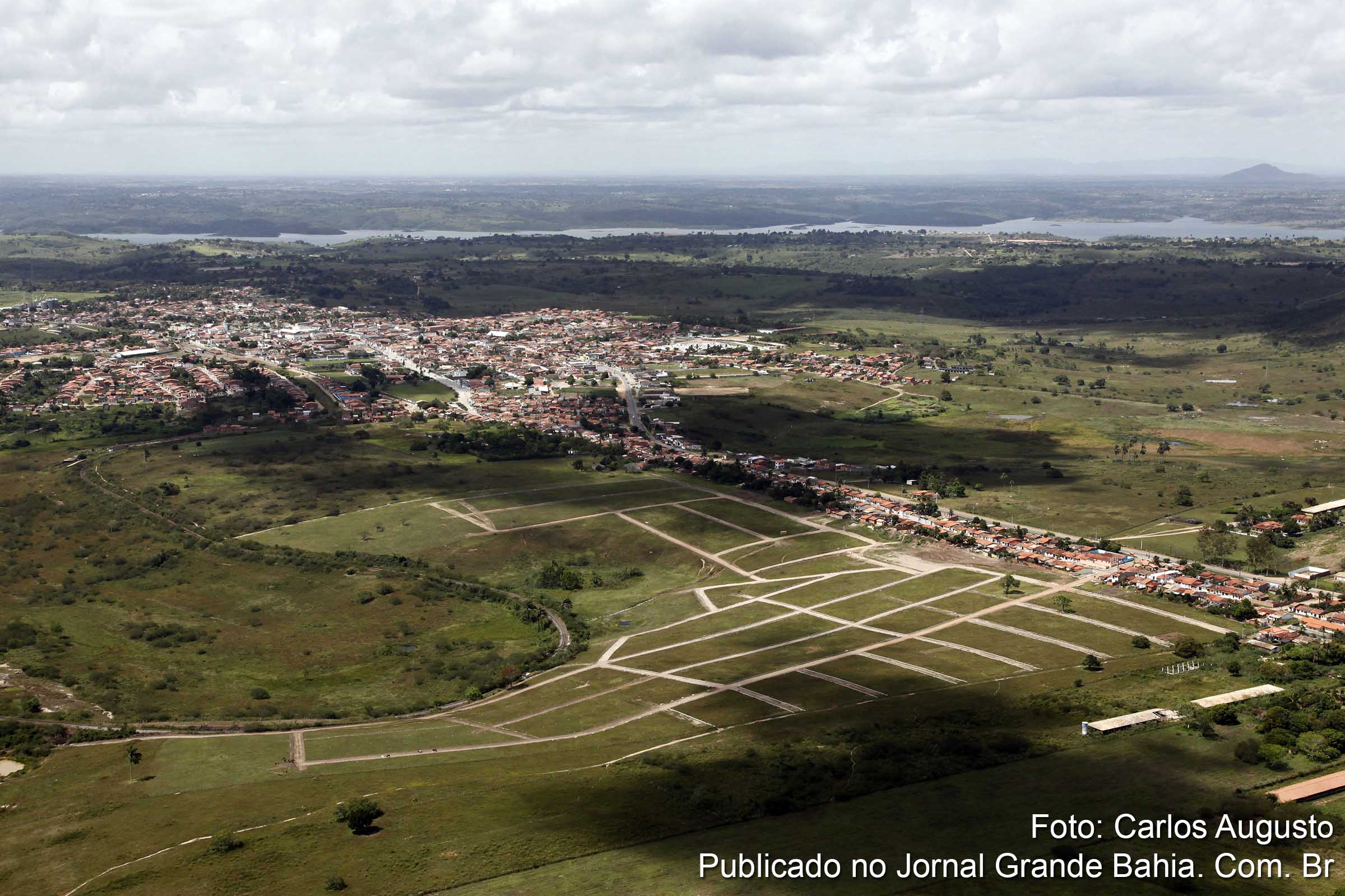 Vista aérea do Loteamento Bom Viver em Conceição da Feira.