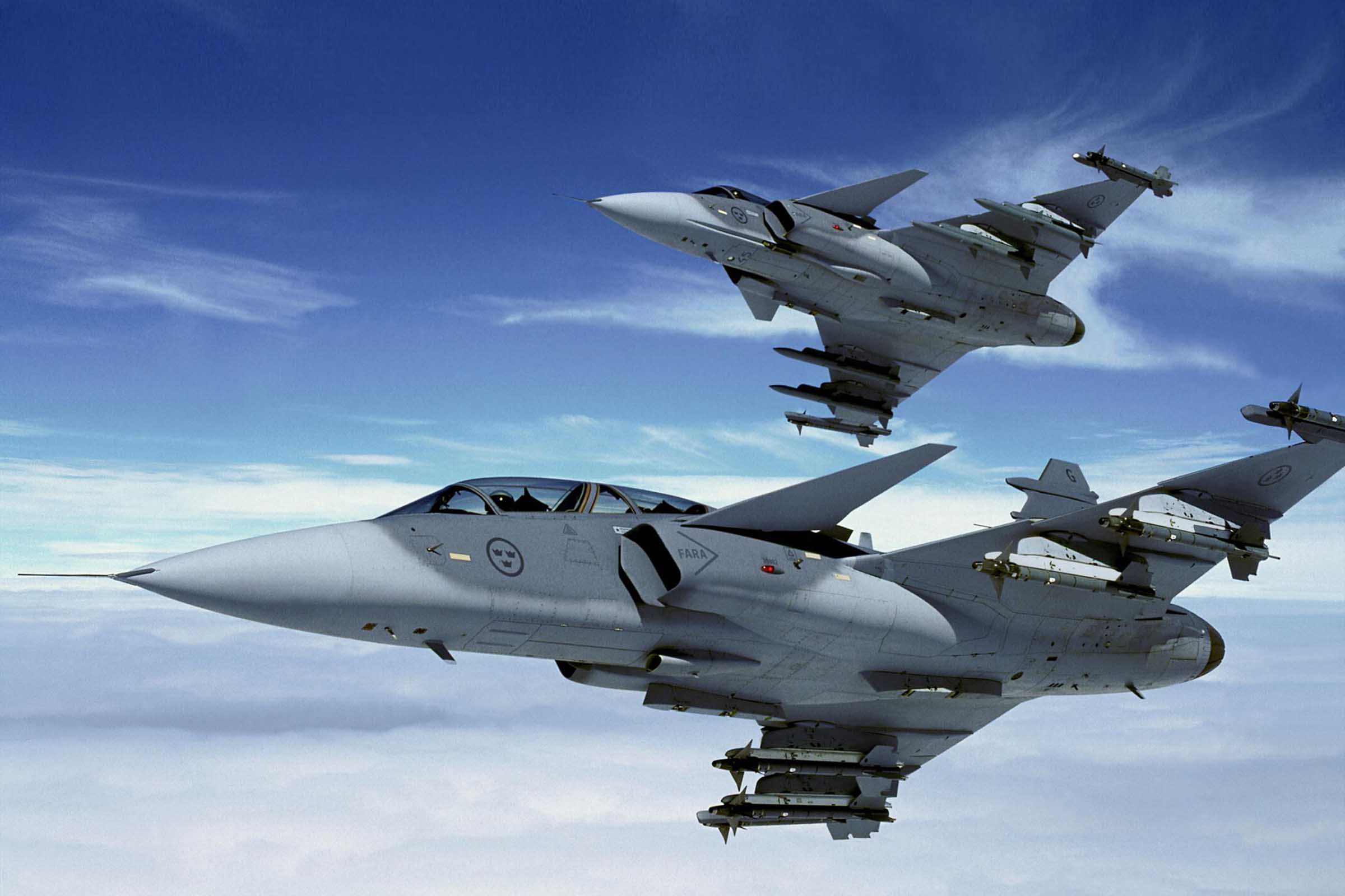 Caças Gripen NG.
