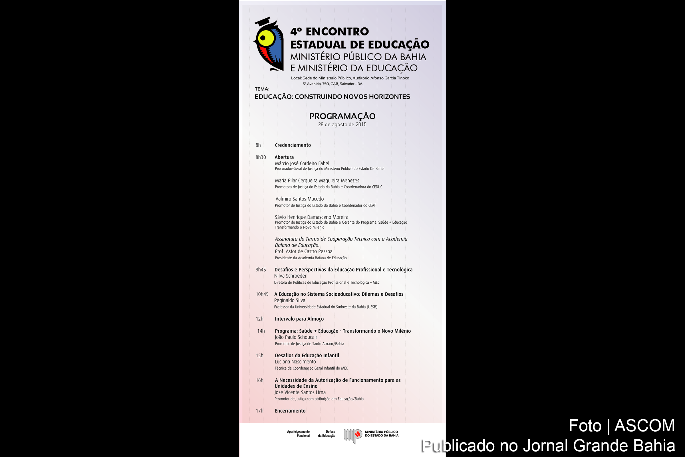 Cartaz do 4º encontro estadual de educação.