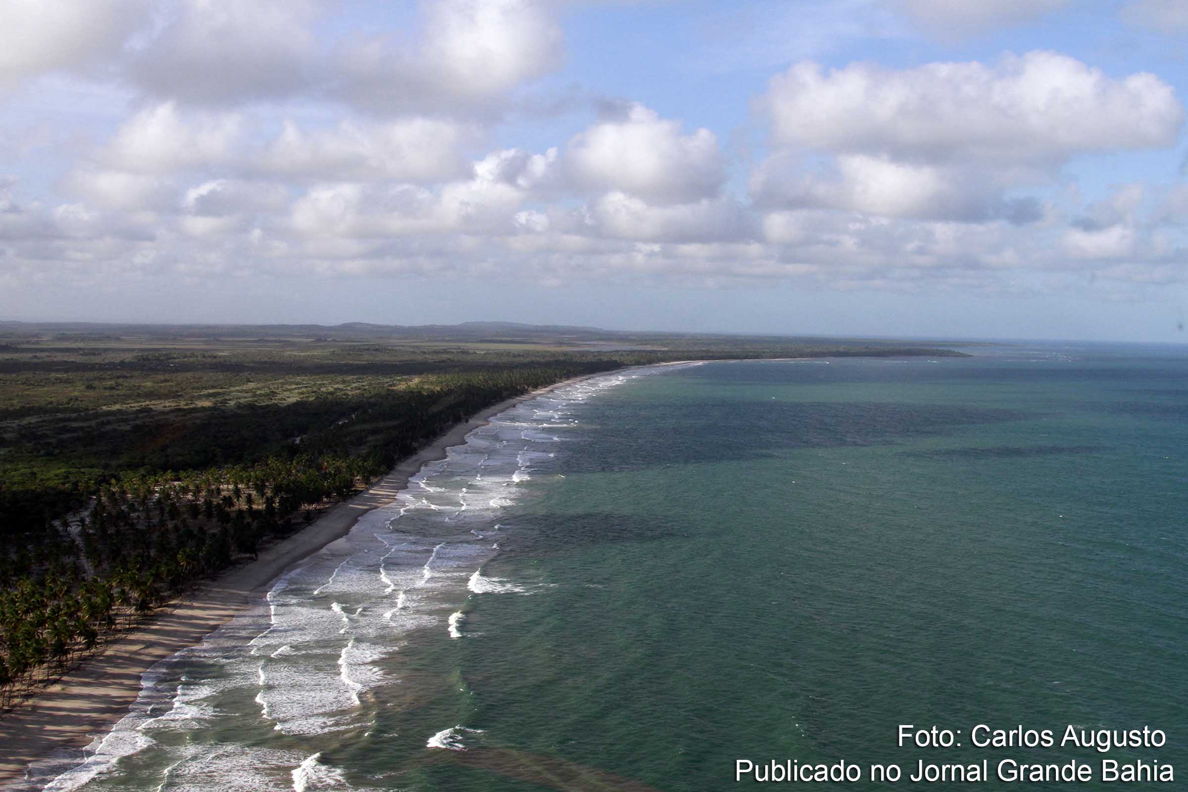 Vista aérea da Costa do Descobrimento, Bahia. (Foto: Carlos Augusto | Jornal Grande Bahia)