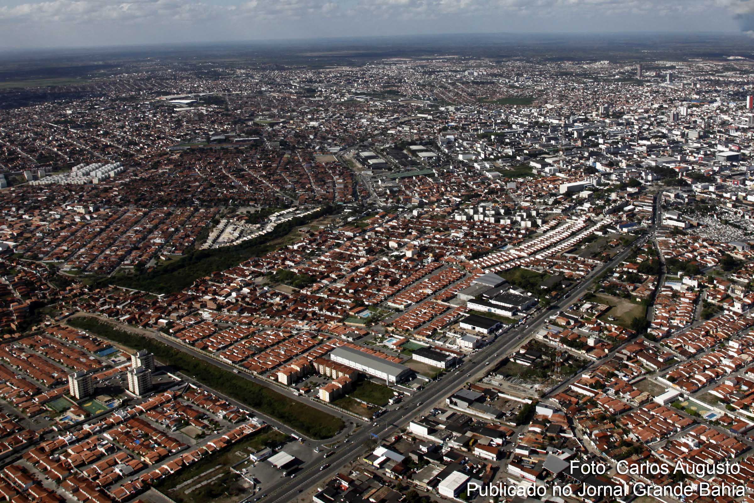 Vista aérea de Feira de Santana. (Foto: Carlos Augusto | Jornal Grande Bahia)