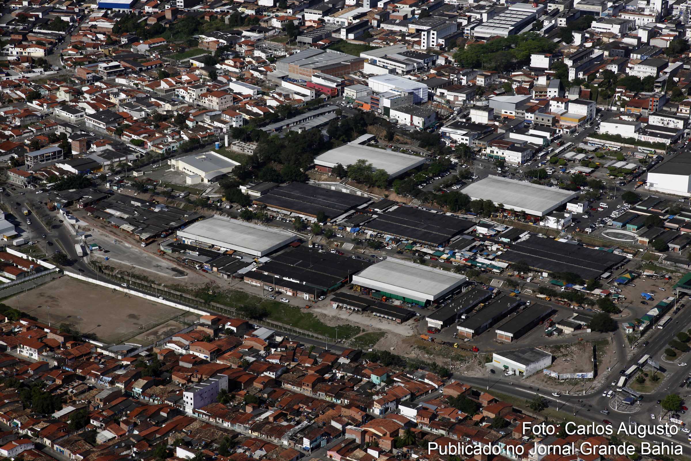 Vista aérea do Centro de Abastecimento de Feira de Santana. (Foto: Carlos Augusto | Jornal Grande Bahia)