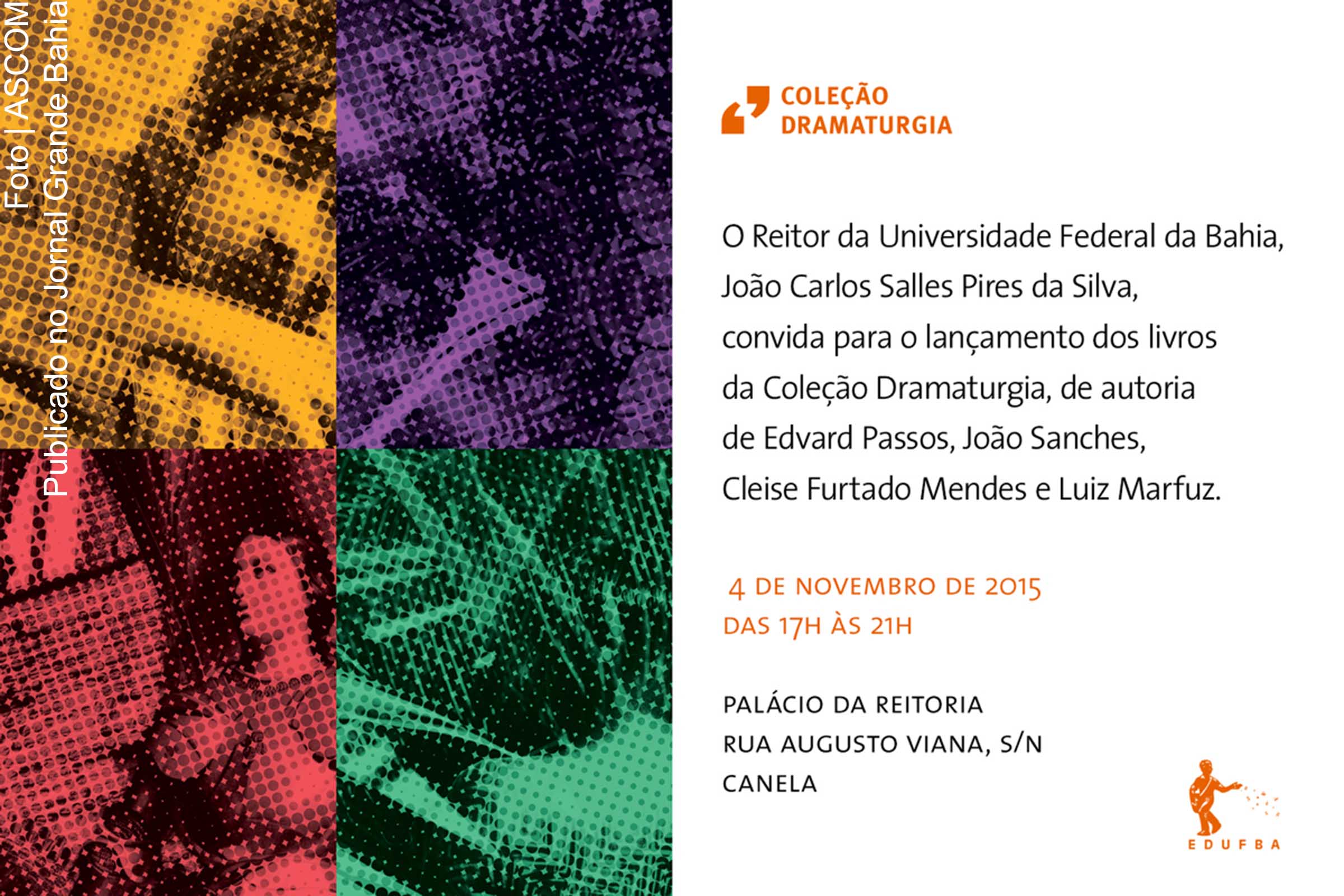 Lançamento da ‘Coleção Dramaturgia’ ocorre na reitoria da UFBA