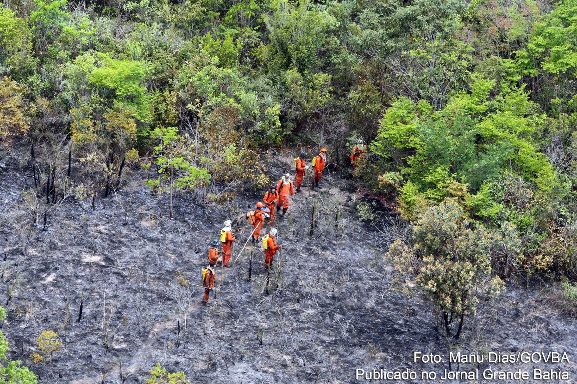 Combate ao incêndio na Chapada Diamantina.