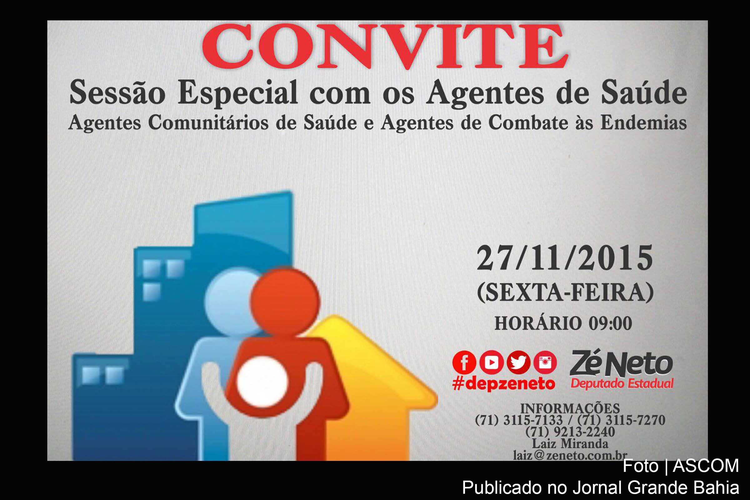 O deputado estadual Zé Neto realiza na Assembleia Legislativa Sessão Especial com Agentes de Saúde e de Combate às Endemias.