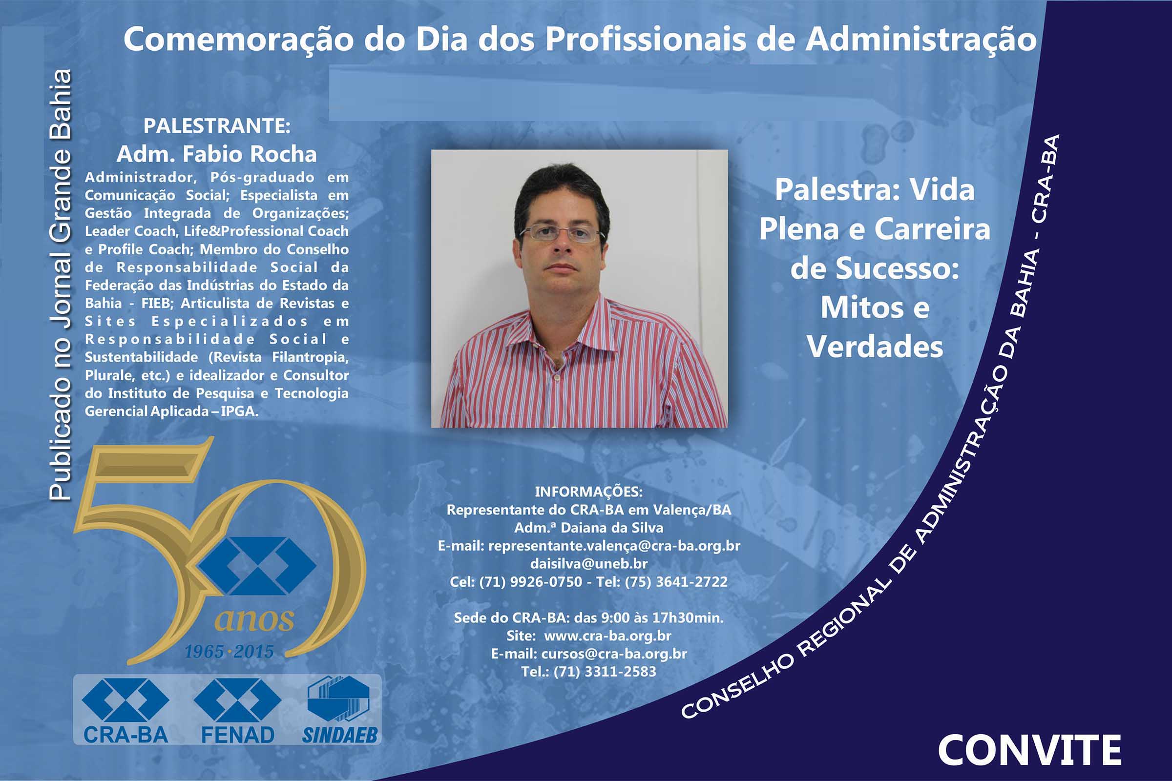 Fábio Rocha palestra em Feira de Santana.
