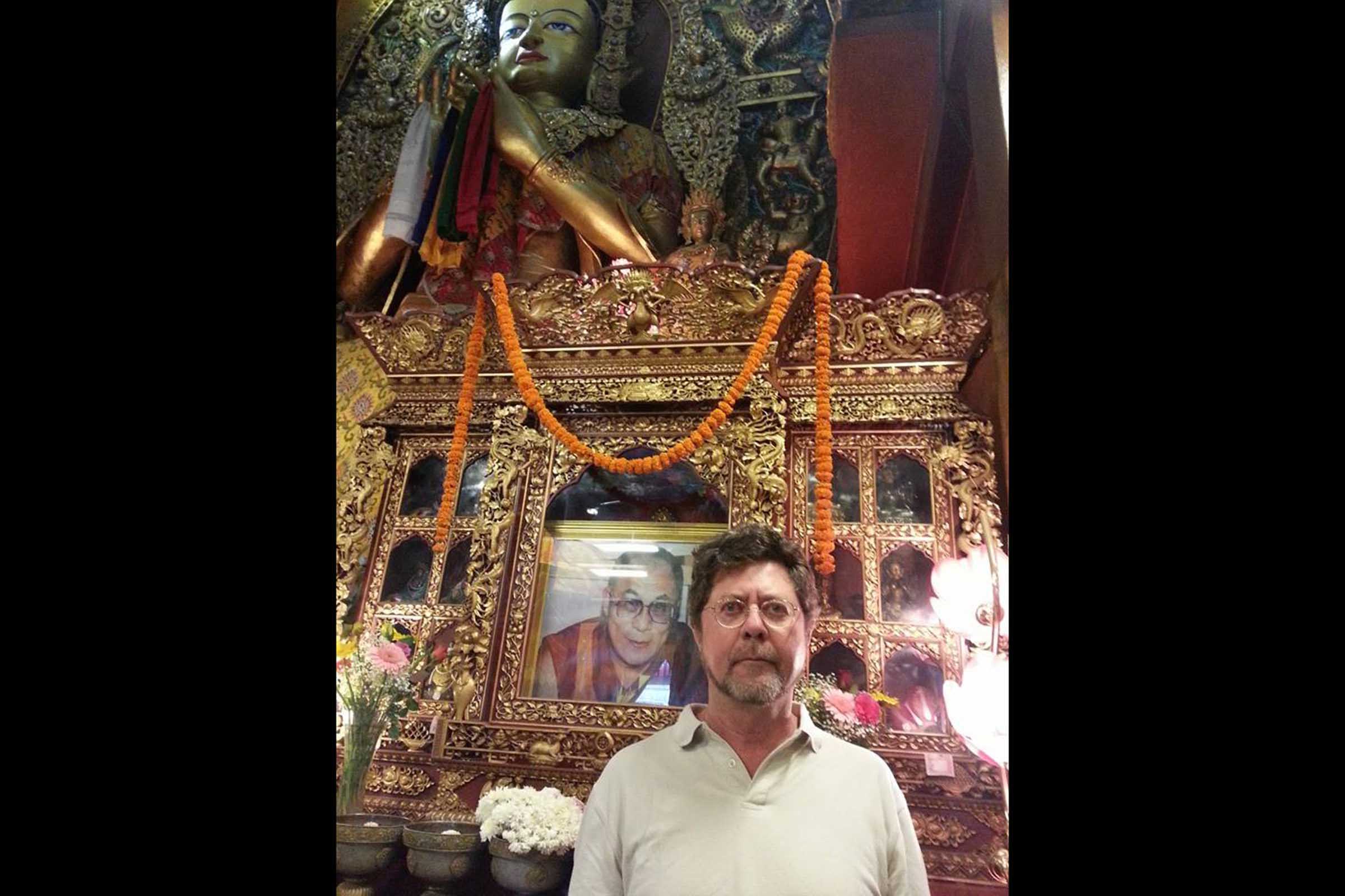 Juarez Duarte Bomfim durante visita a Dharamsala, o Pequeno Tibet na Índia.