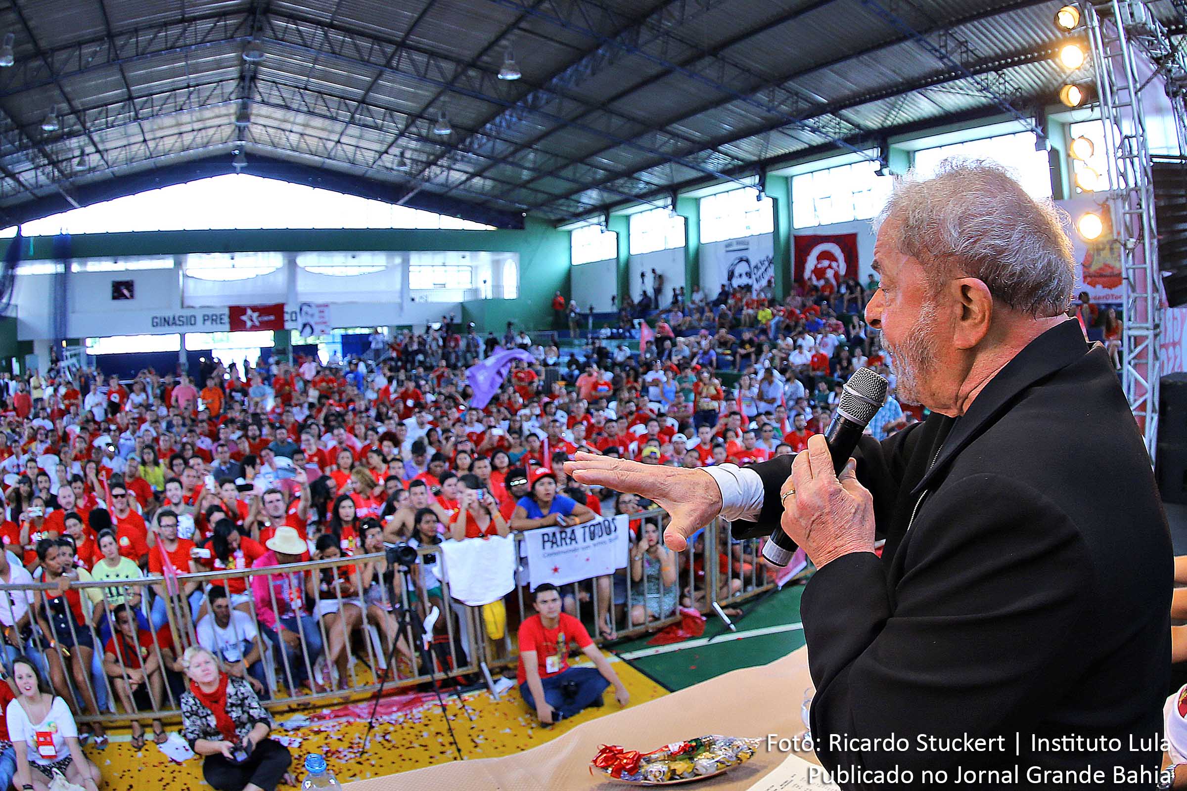 O ex-presidente Luiz Inácio Lula da Silva participa do 3º Congresso Nacional da Juventude do PT.