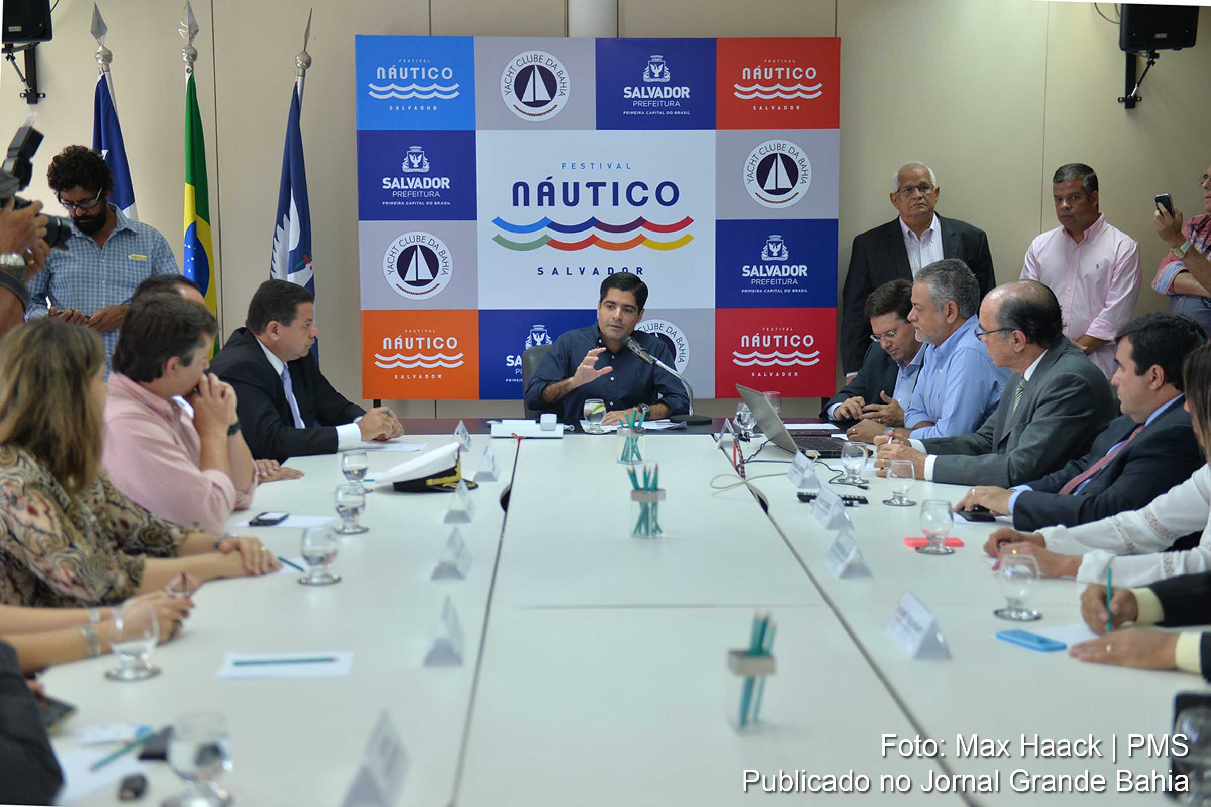 Prefeito ACM Neto durante lançamento Festival Náutico.