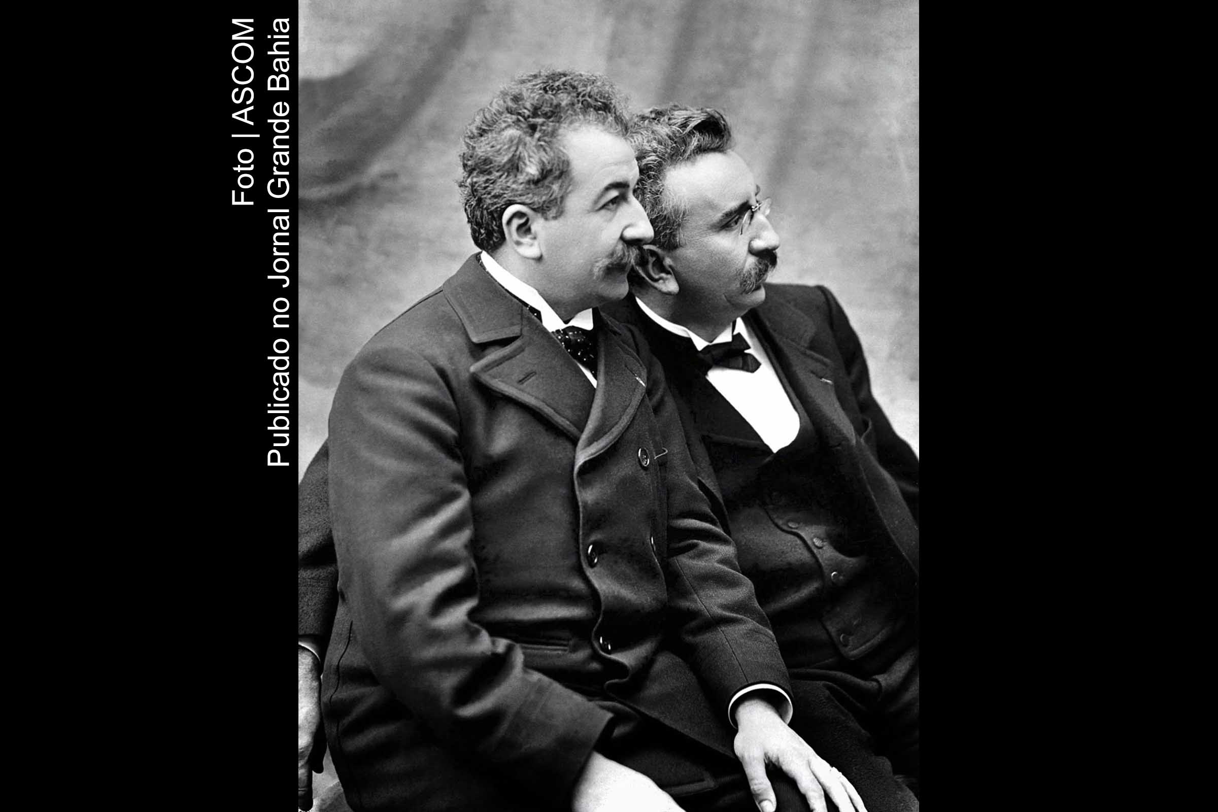 Auguste e Louis Lumière, por volta de 1900.