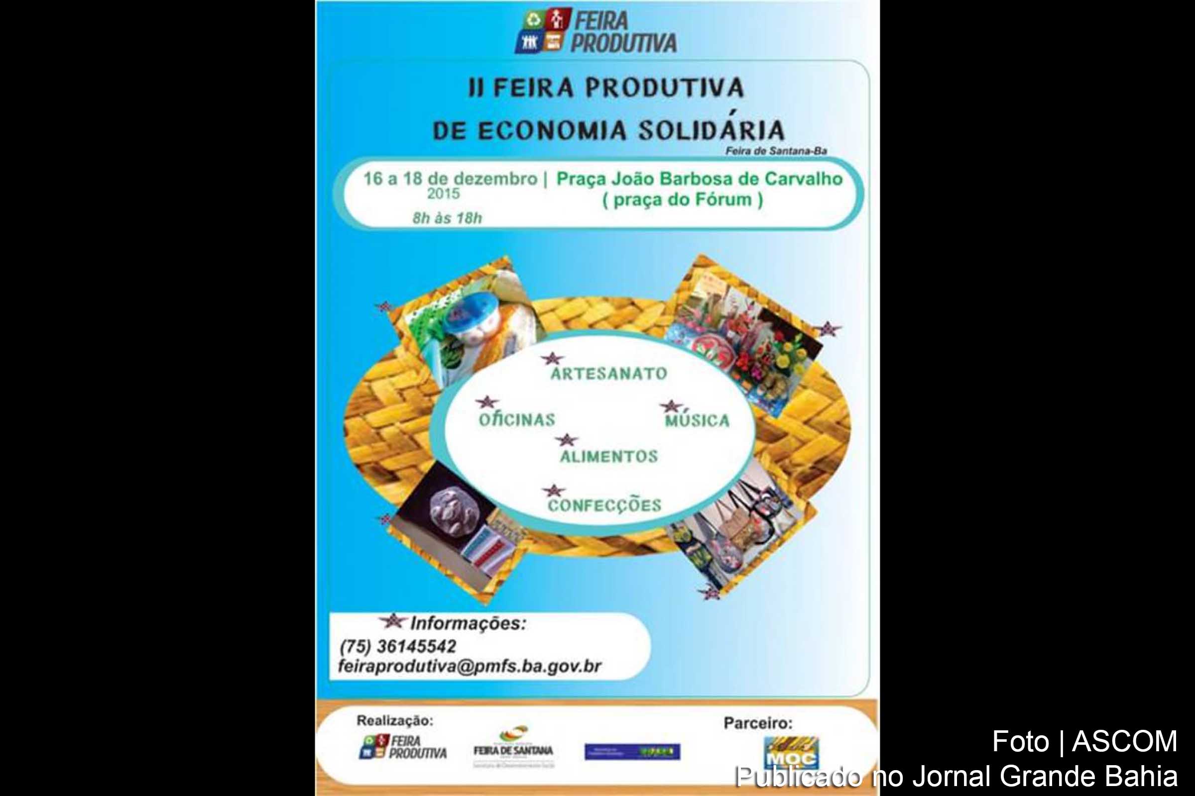 II Feira de Economia Solidária ocorre na Praça João Barbosa de Carvalho, em Feira de Santana.
