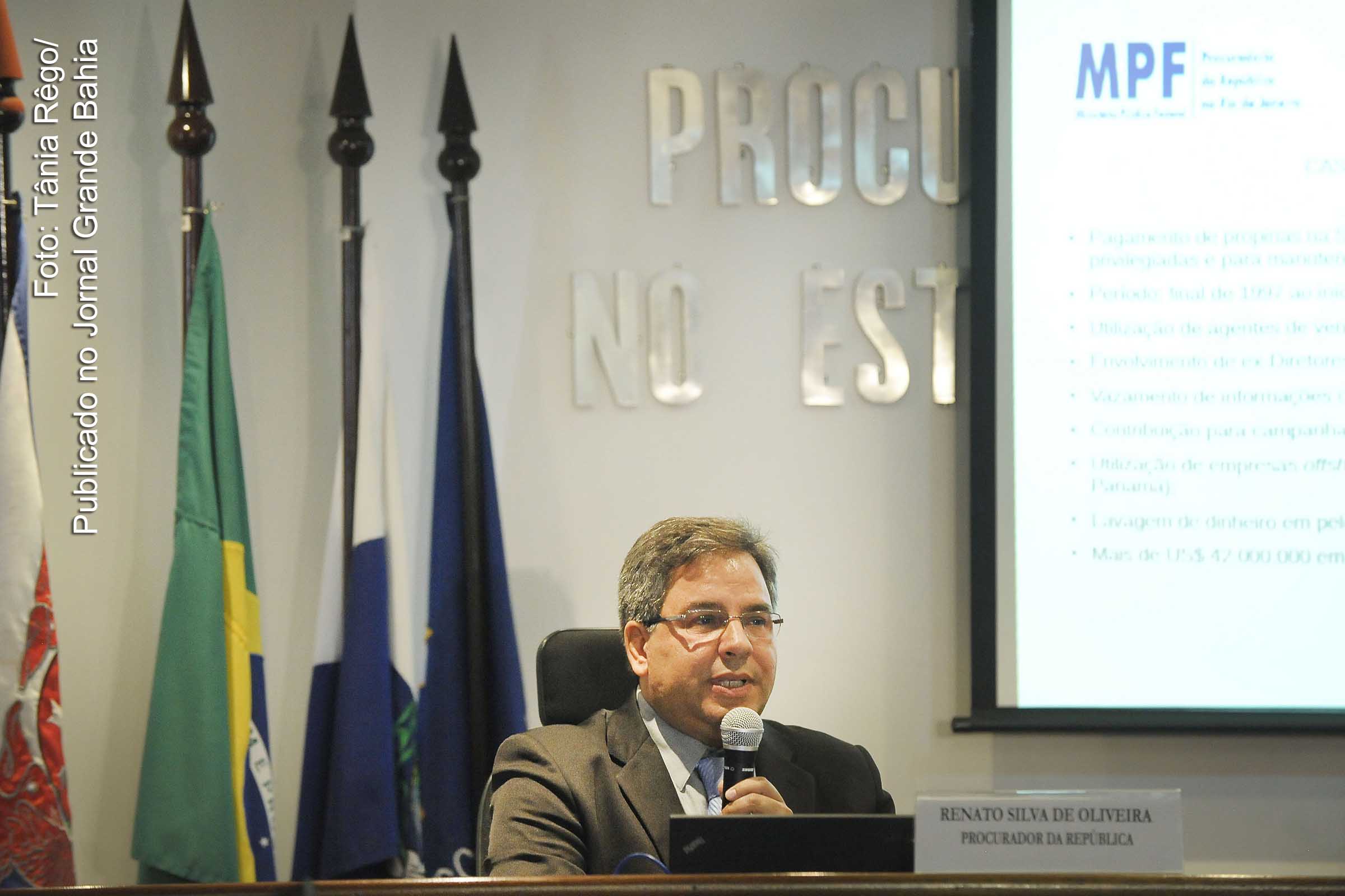 Renato Silva de Oliveira, procurador da República, durante apresentação de denúncia contra 12 pessoas relacionadas ao esquema de propina entre a Petrobras e a SBM Offshore.