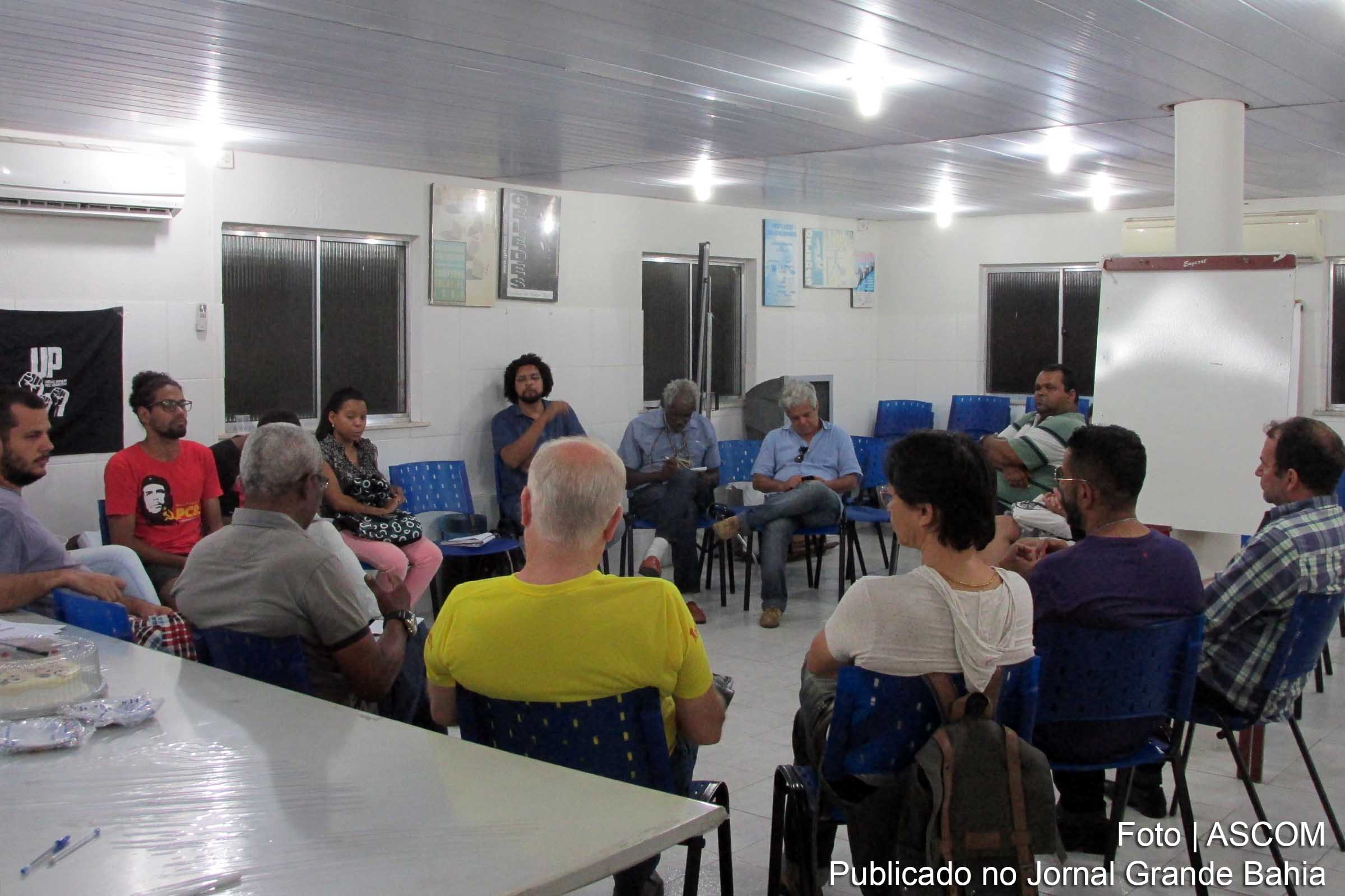 Reunião de lideranças dos movimentos sociais e dos partidos PSOL, PT, PC do B e PCR.