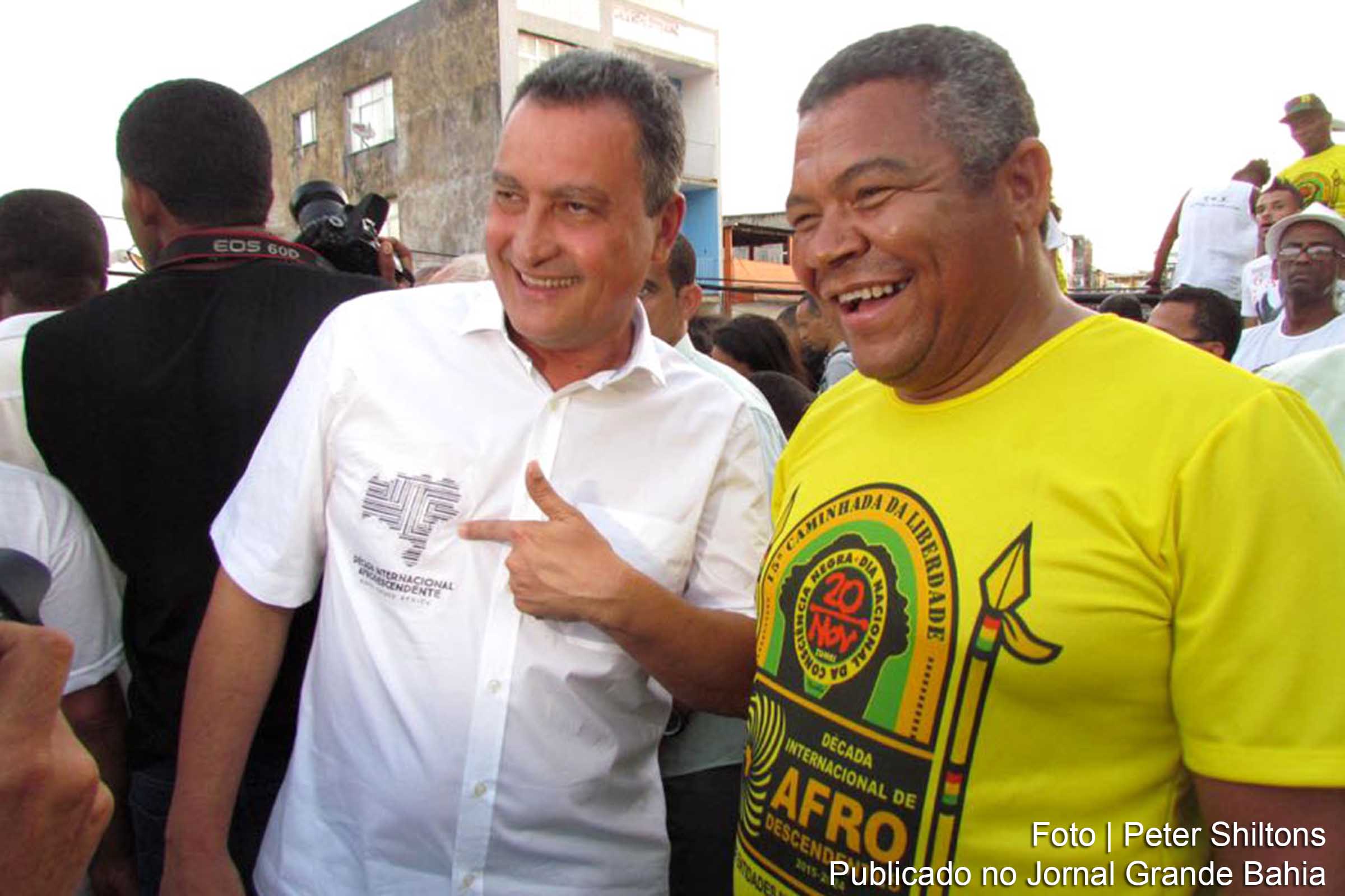 O deputado federal Valmir Assunção e o governador Rui Costa.