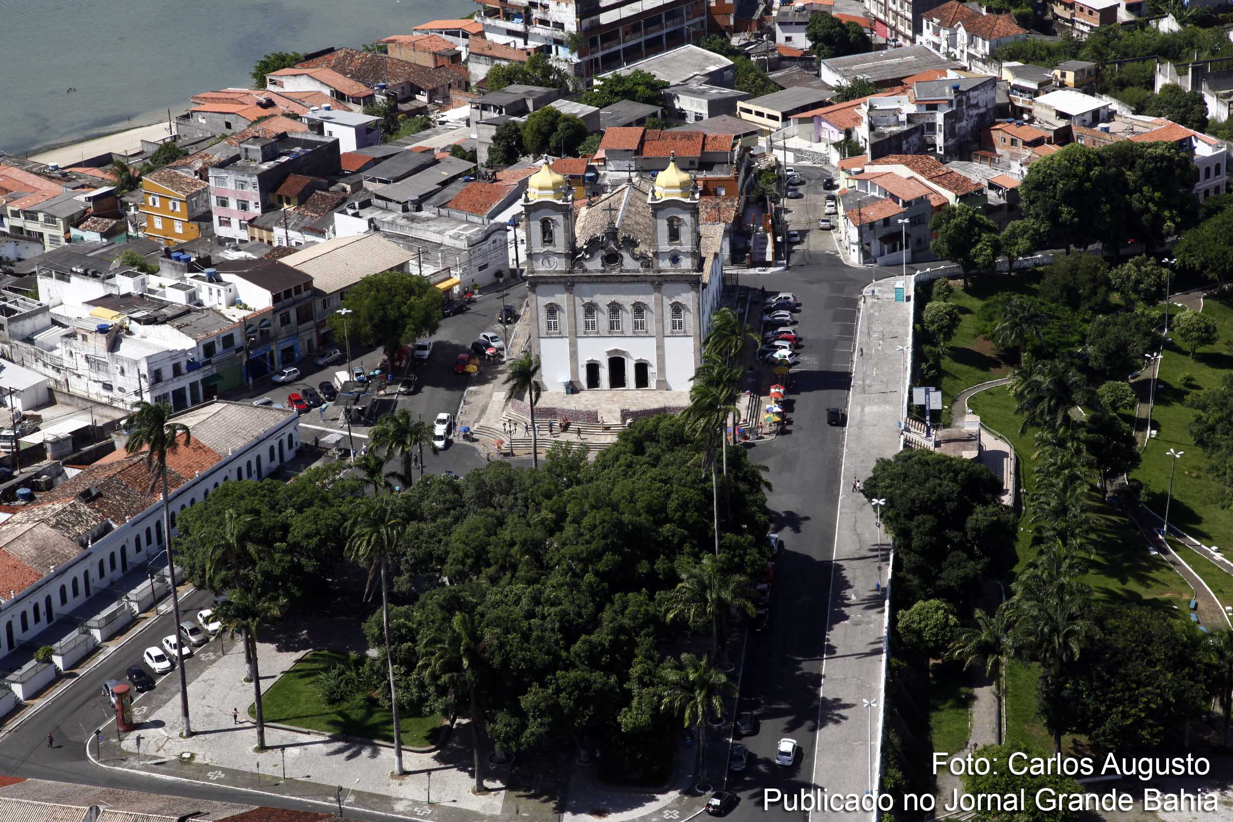 Vista aérea da Basílica Santuário do Senhor do Bonfim, em Salvador. (Foto: Carlos Augusto | Jornal Grande Bahia)