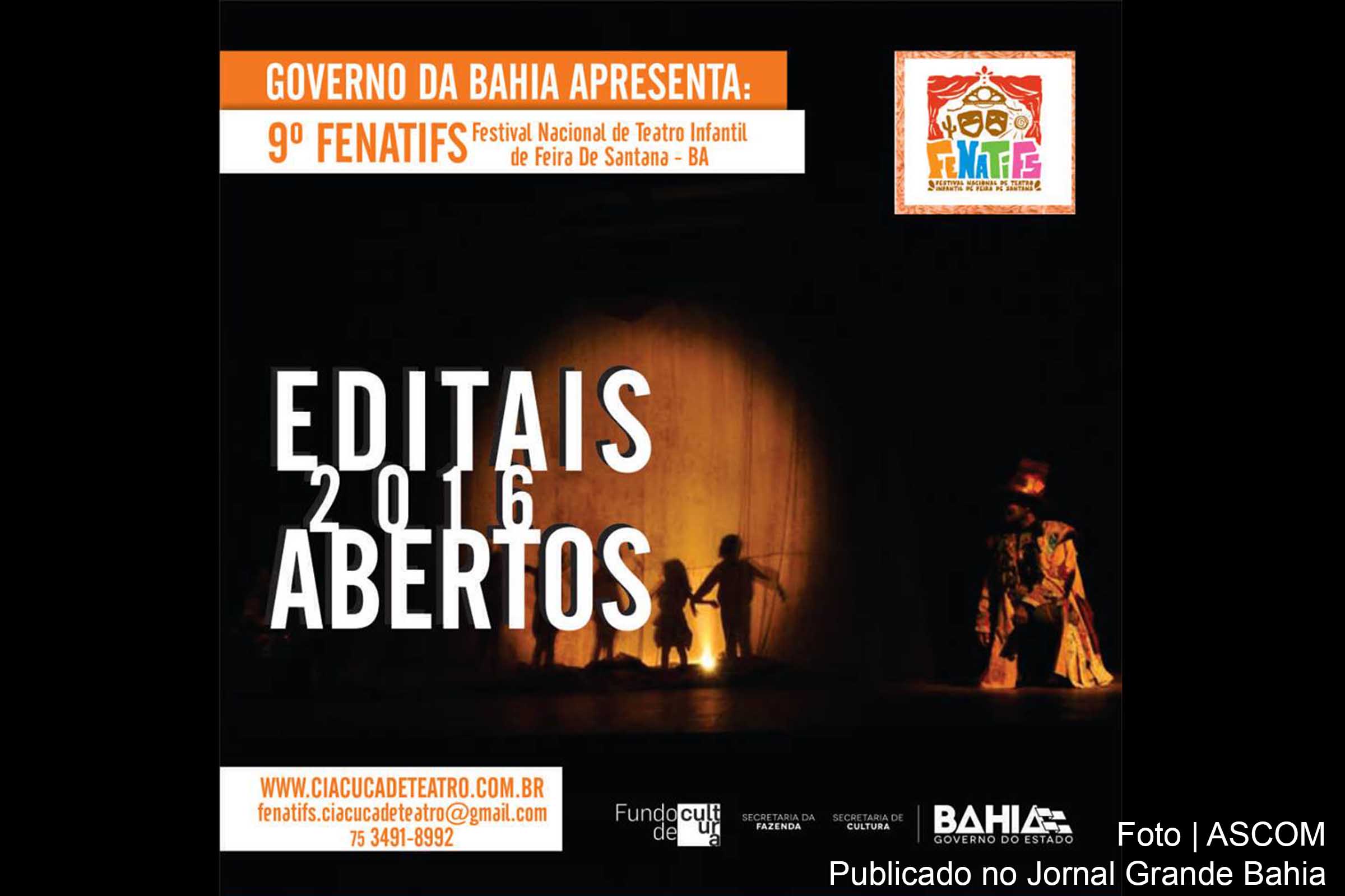 Cartaz da 9ª edição do 'Festival Nacional de Teatro Infantil de Feira de Santana'.