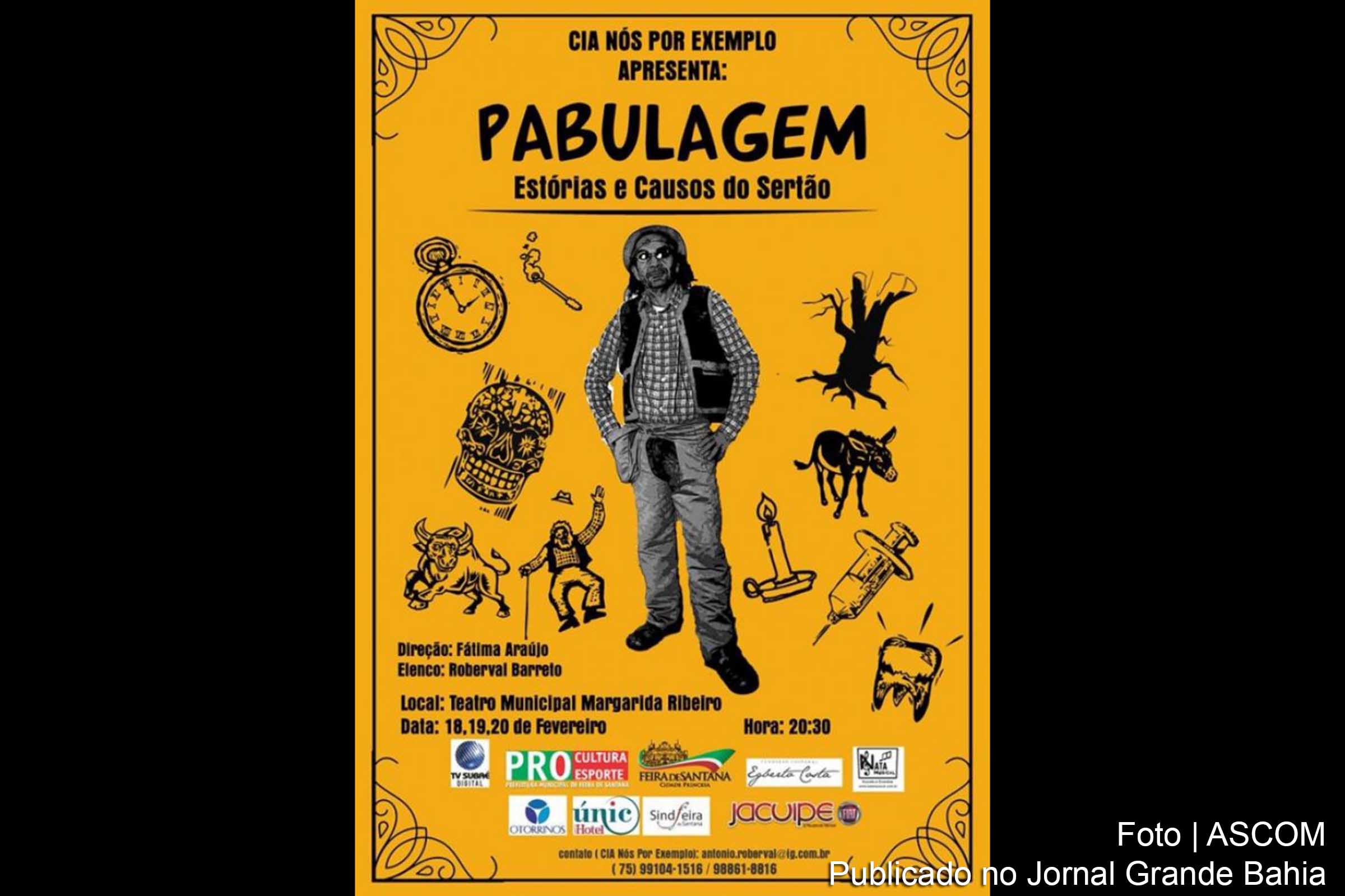 Cartaz da peça 'Pabulagem'.